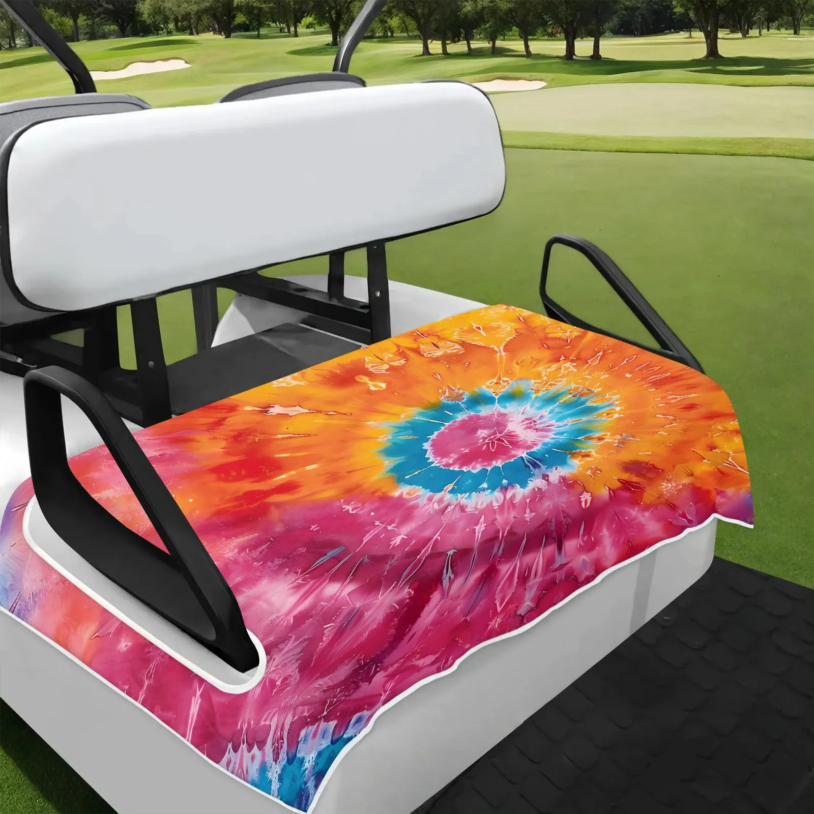 Tiveruda Tie-Dye Golf Cart Seat Cover, 51 x 31 in