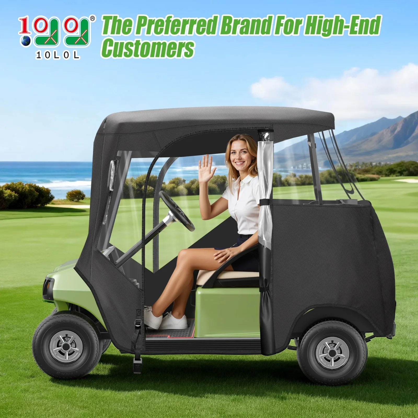 10L0L Golf Cart Enclosure for Club Car DS and Precedent image 4