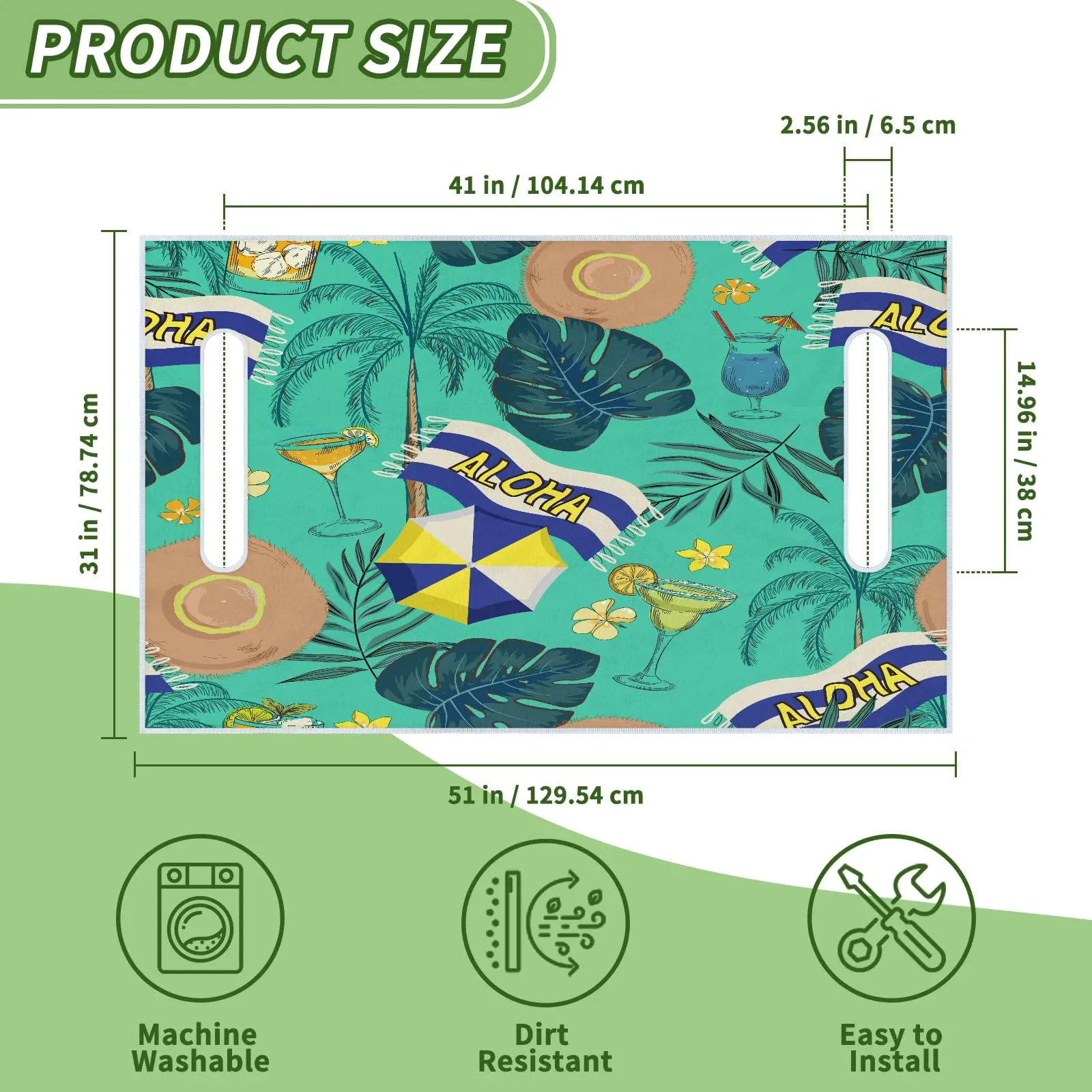 Tiveruda Golf Cart Seat Cover for Double Seats image 2