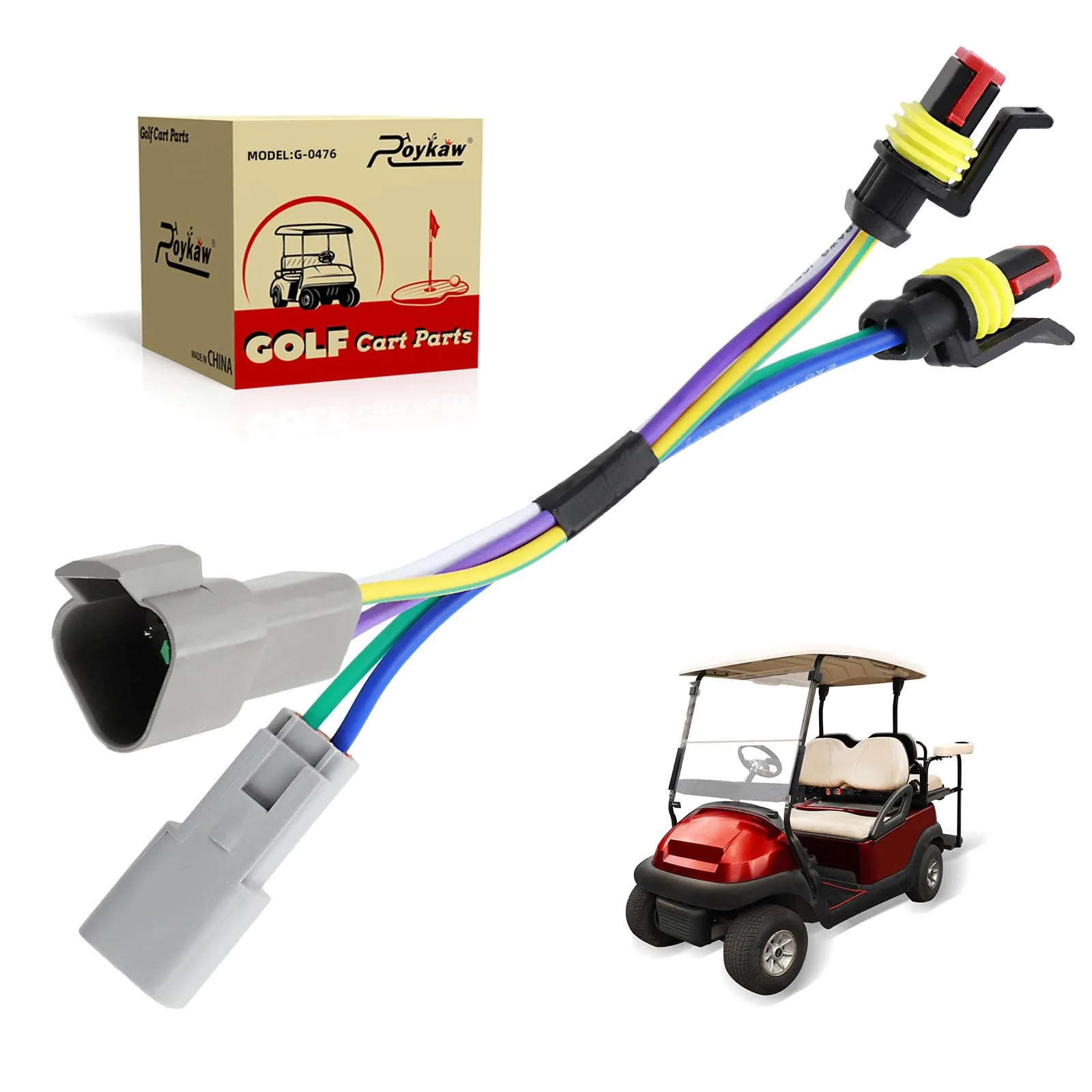 Roykaw MCOR 3 & 4 Adapter Harness for Club Car Precedent