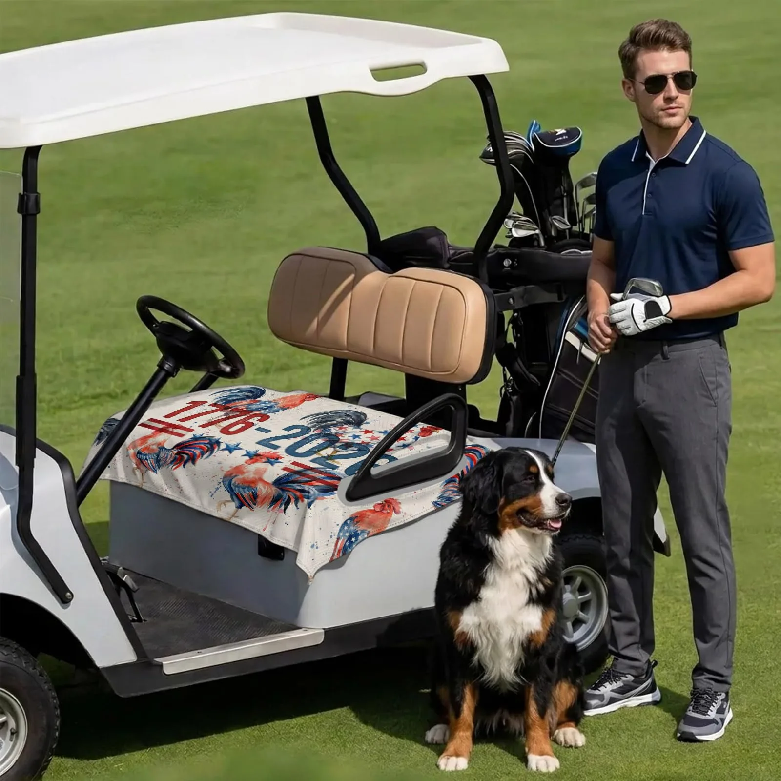 DecorLovee 51 x 31 Golf Cart Seat Cover Towel image 3
