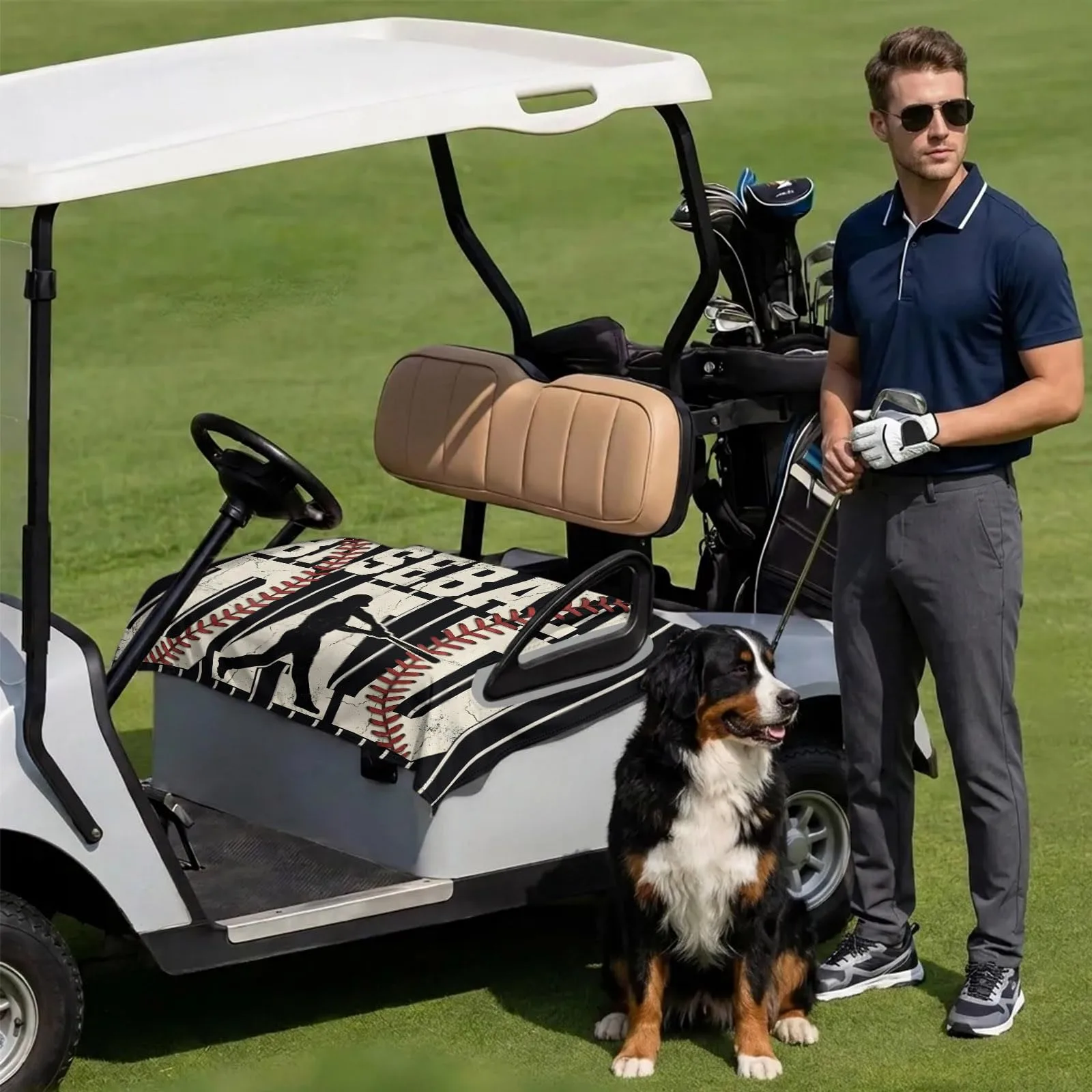 DecorLovee Golf Cart Seat Cover, 51 x 31 in, 2-Seater image 3
