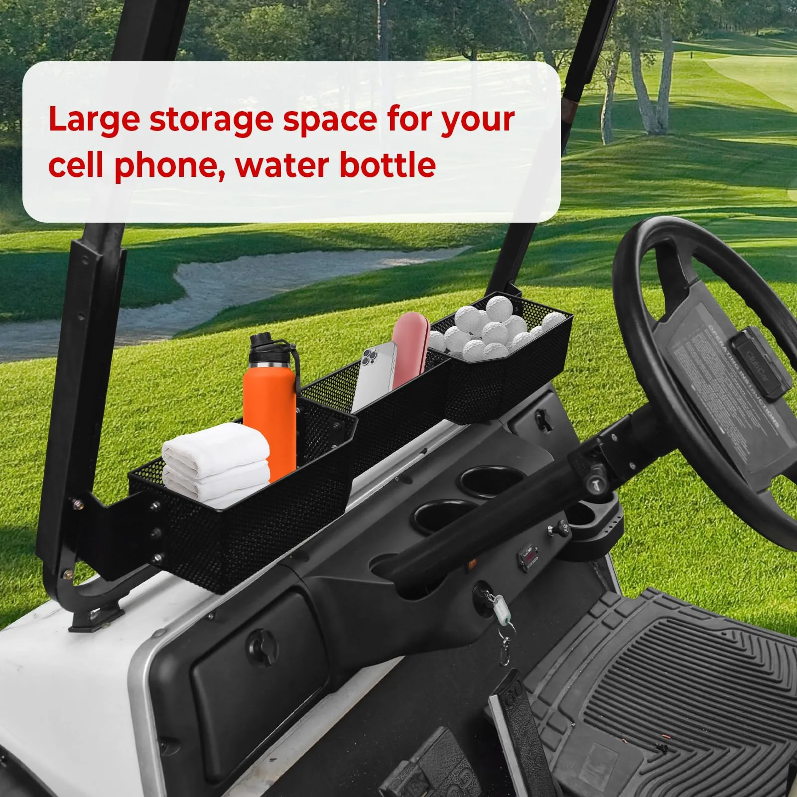 XUTVOTOR Front Storage Basket for E-Z-GO RXV Valor 2025 image 2