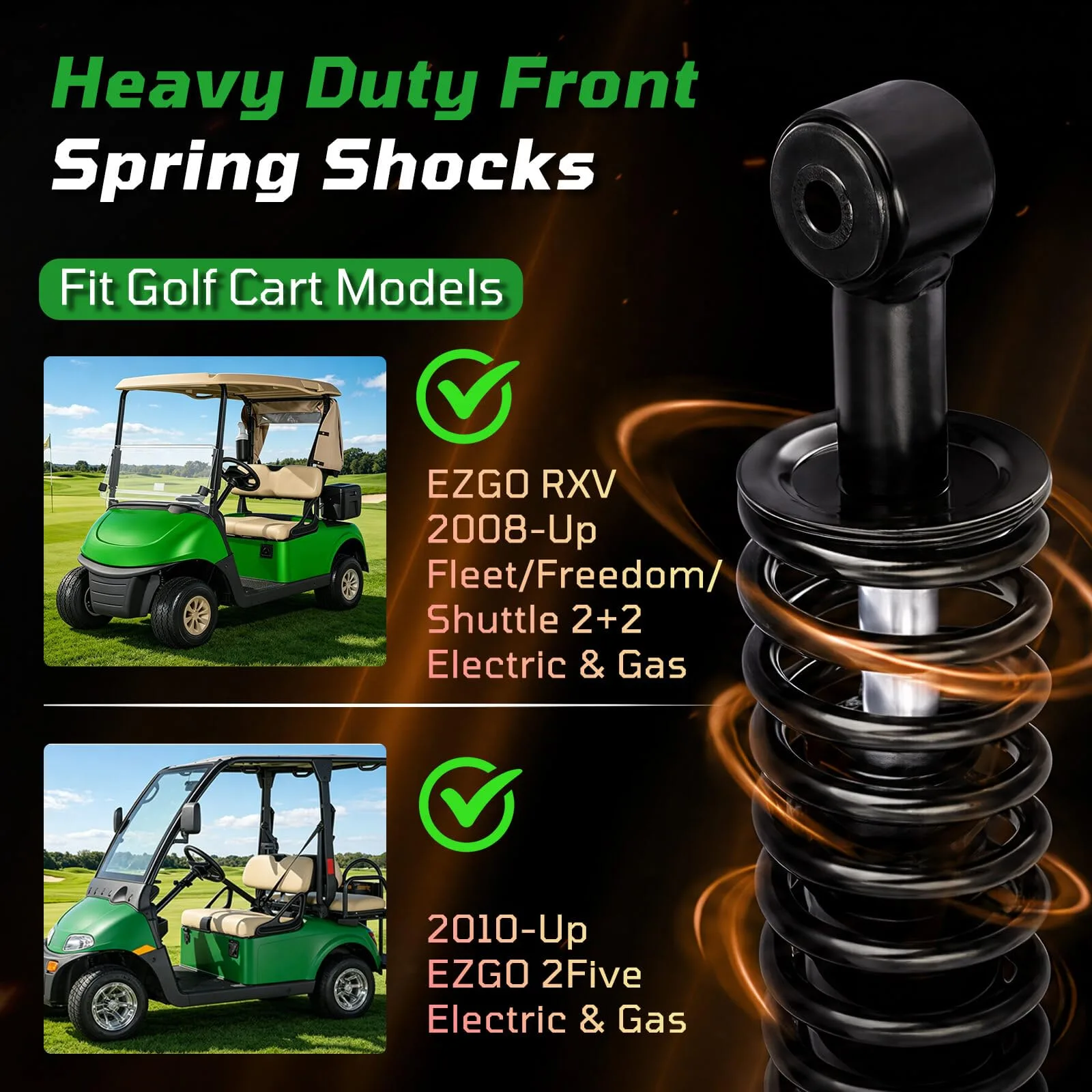 Cartalia RXVSF23 Front Shocks for E-Z-GO RXV and 2Five image 2