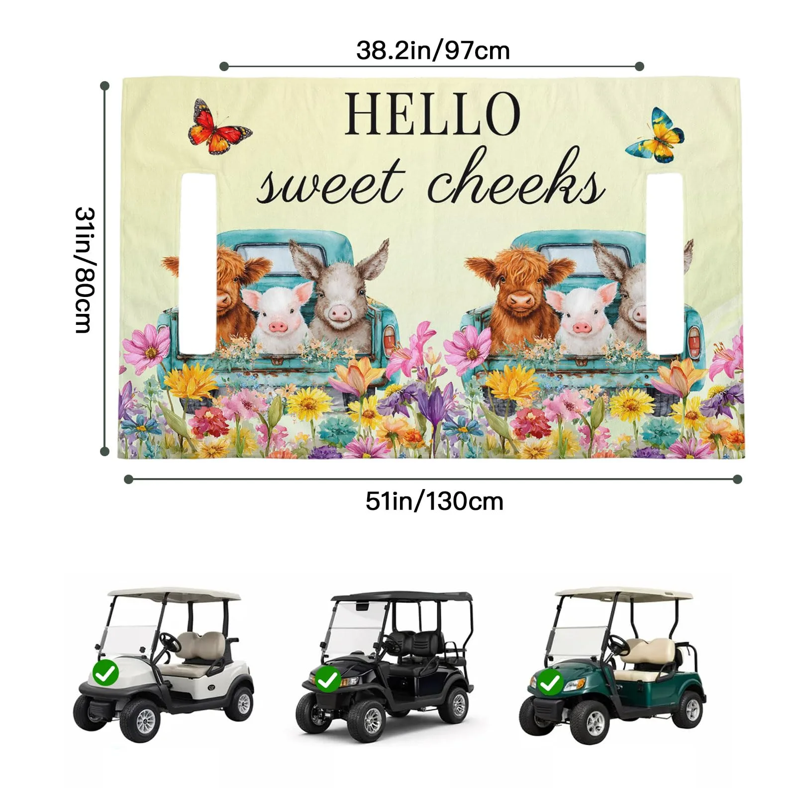 Trosturdspn Golf Cart Seat Towel Blanket 51 x 31-Inch image 2