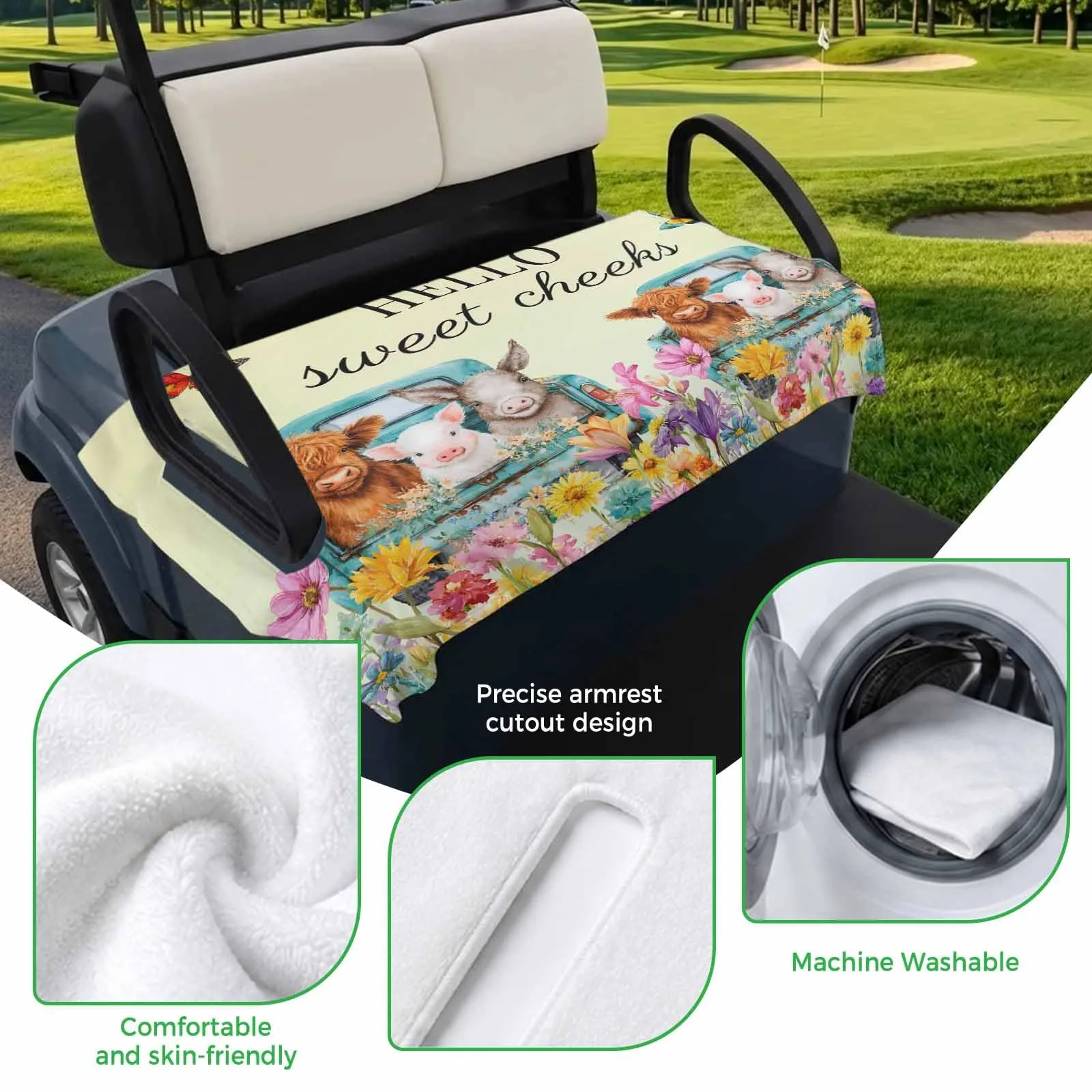 Trosturdspn Golf Cart Seat Towel Blanket 51 x 31-Inch image 3
