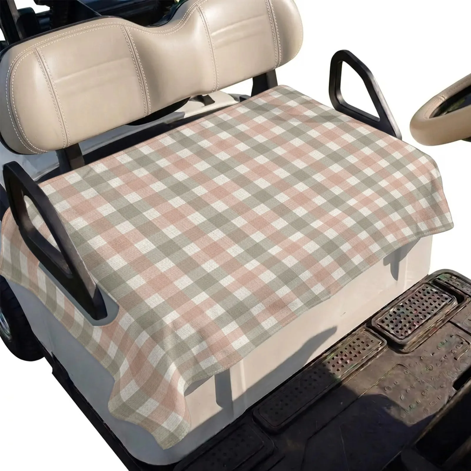 DecorLovee 51x31 Microfiber Golf Cart Seat Cover for 2‑Seaters