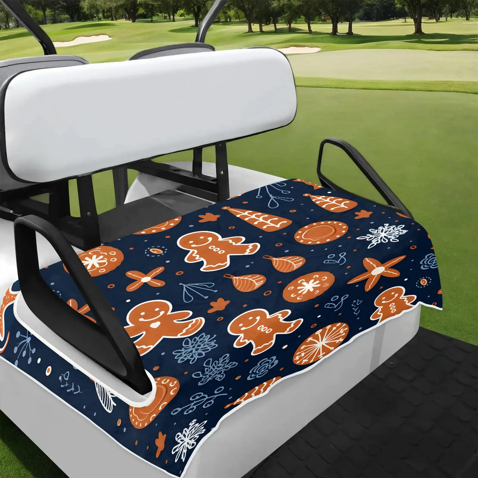 Tiveruda Golf Cart Seat Cover Blanket for Double Seats