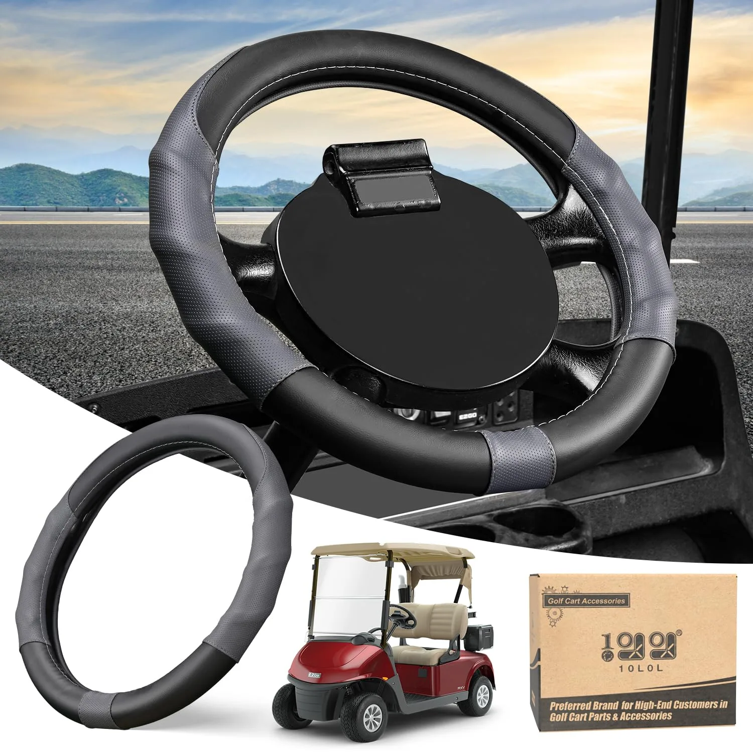 10L0L 13-Inch Steering Wheel Cover for E-Z-GO TXT/RXV