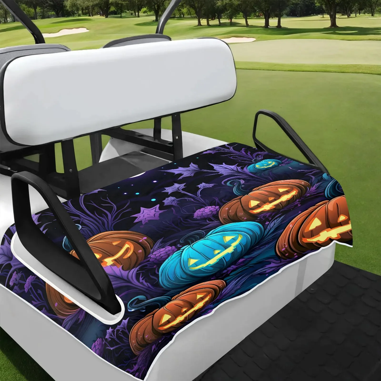 Tiveruda Halloween Pumpkin Golf Cart Seat Cover
