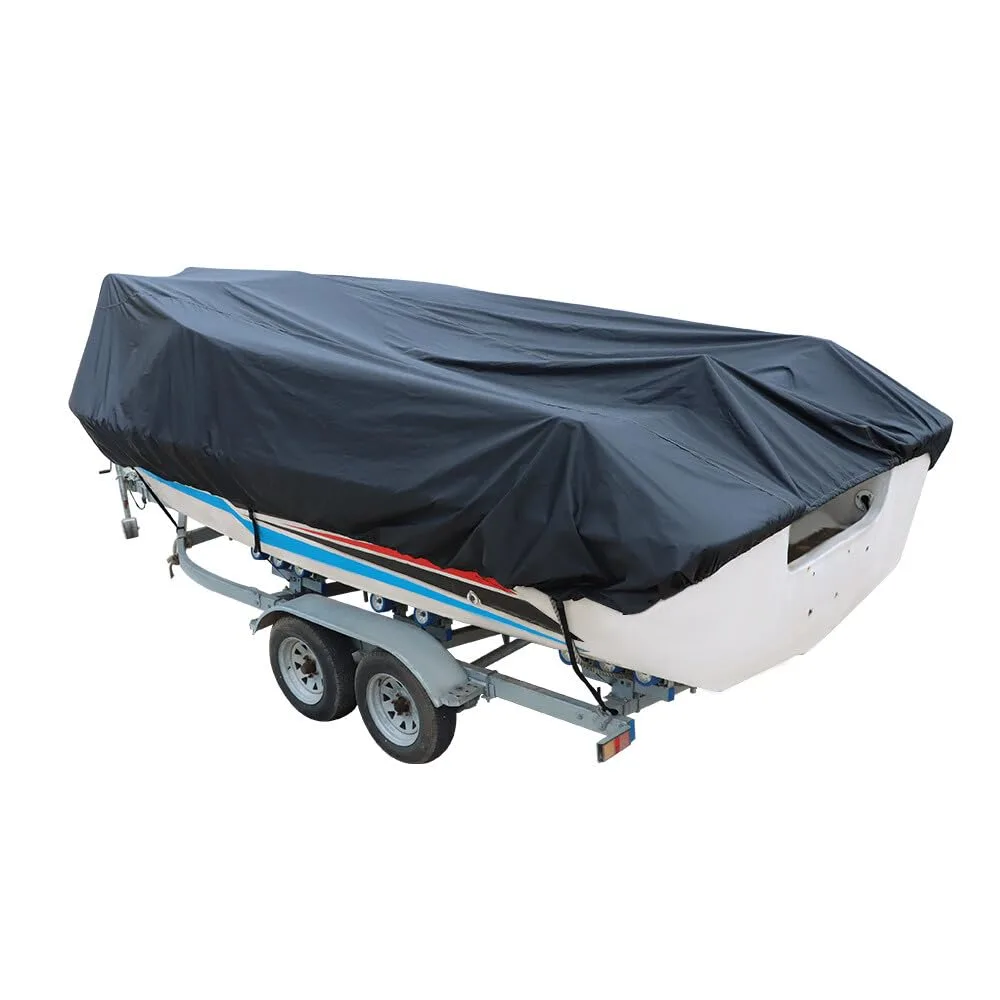 Generic Black Yacht Cover for 11-13 ft V-Hull Boats