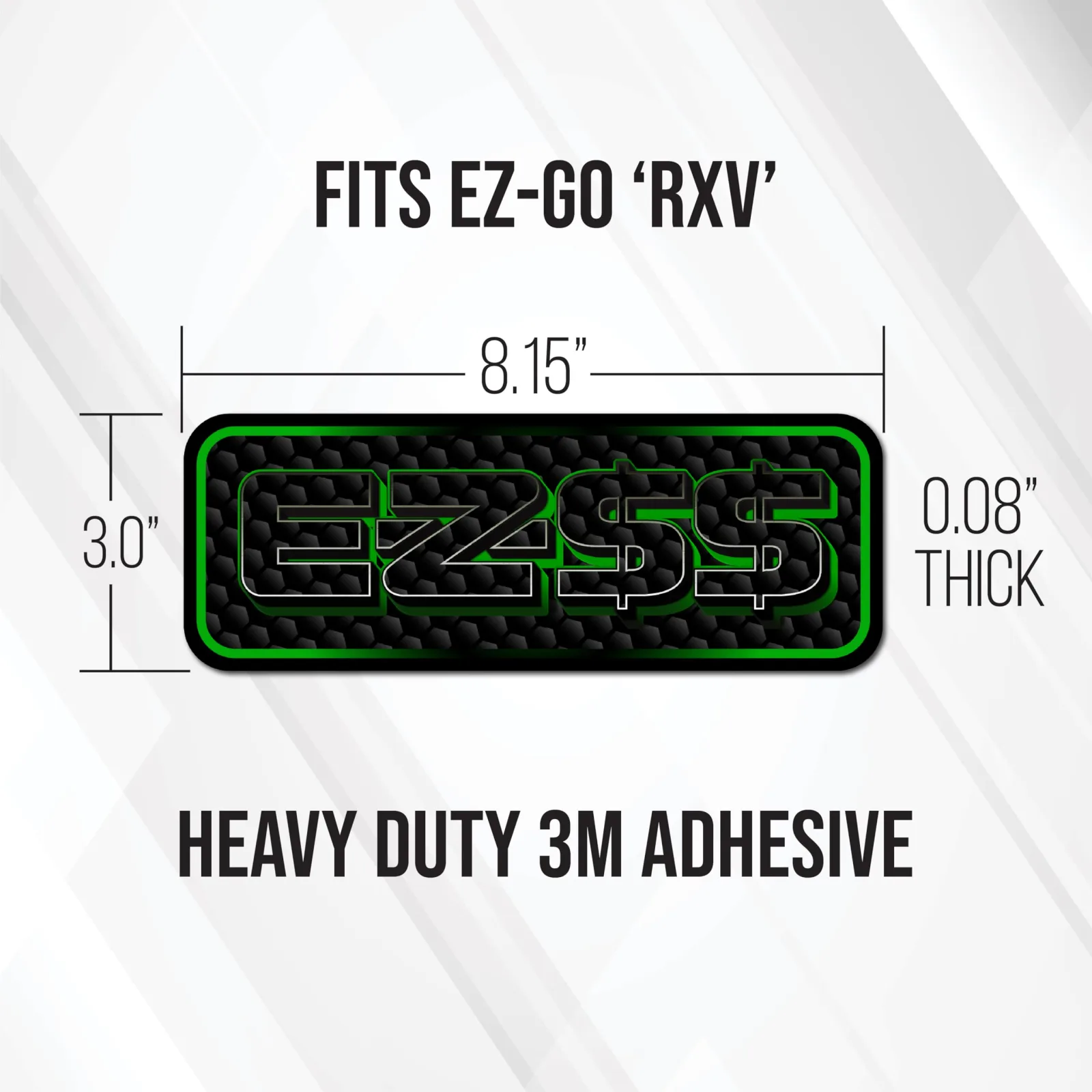 Gimme Golf USA EZ-GO RXV Front Name Plate Emblem image 4