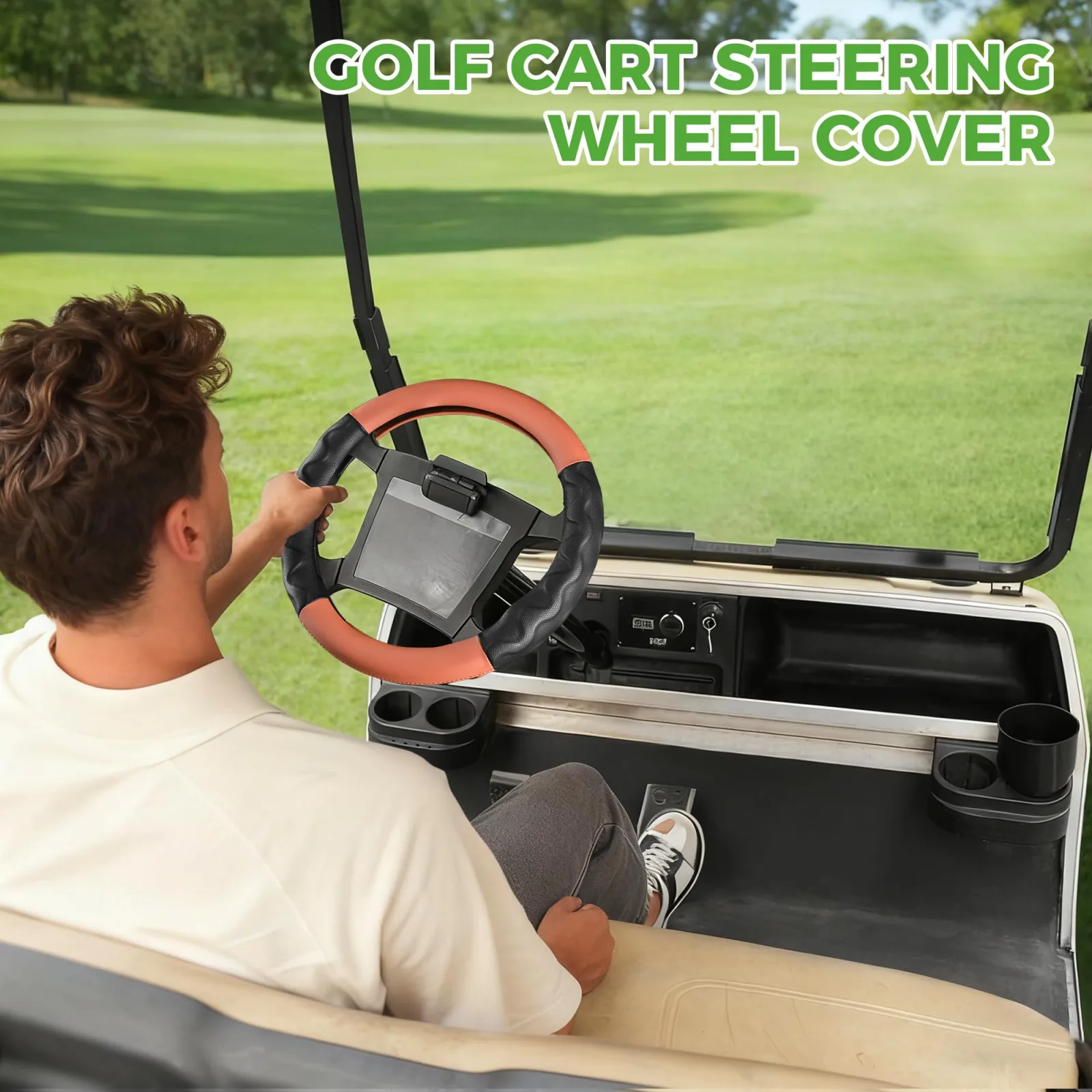 10L0L Steering Wheel Cover for Yamaha G29 and Club Car DS image 3