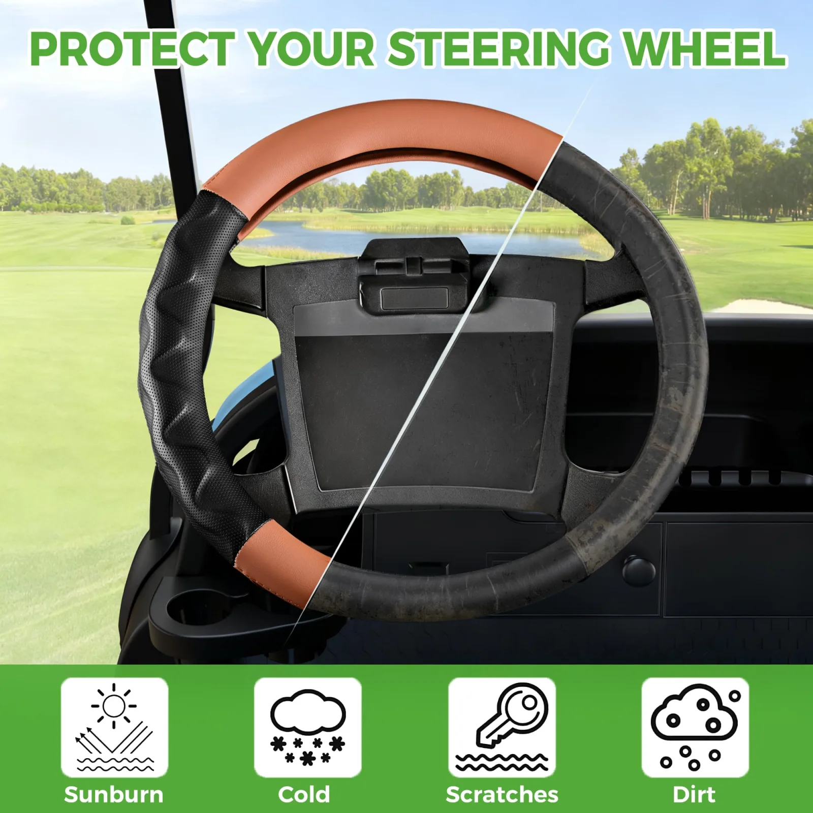 10L0L Steering Wheel Cover for Yamaha G29 and Club Car DS image 4