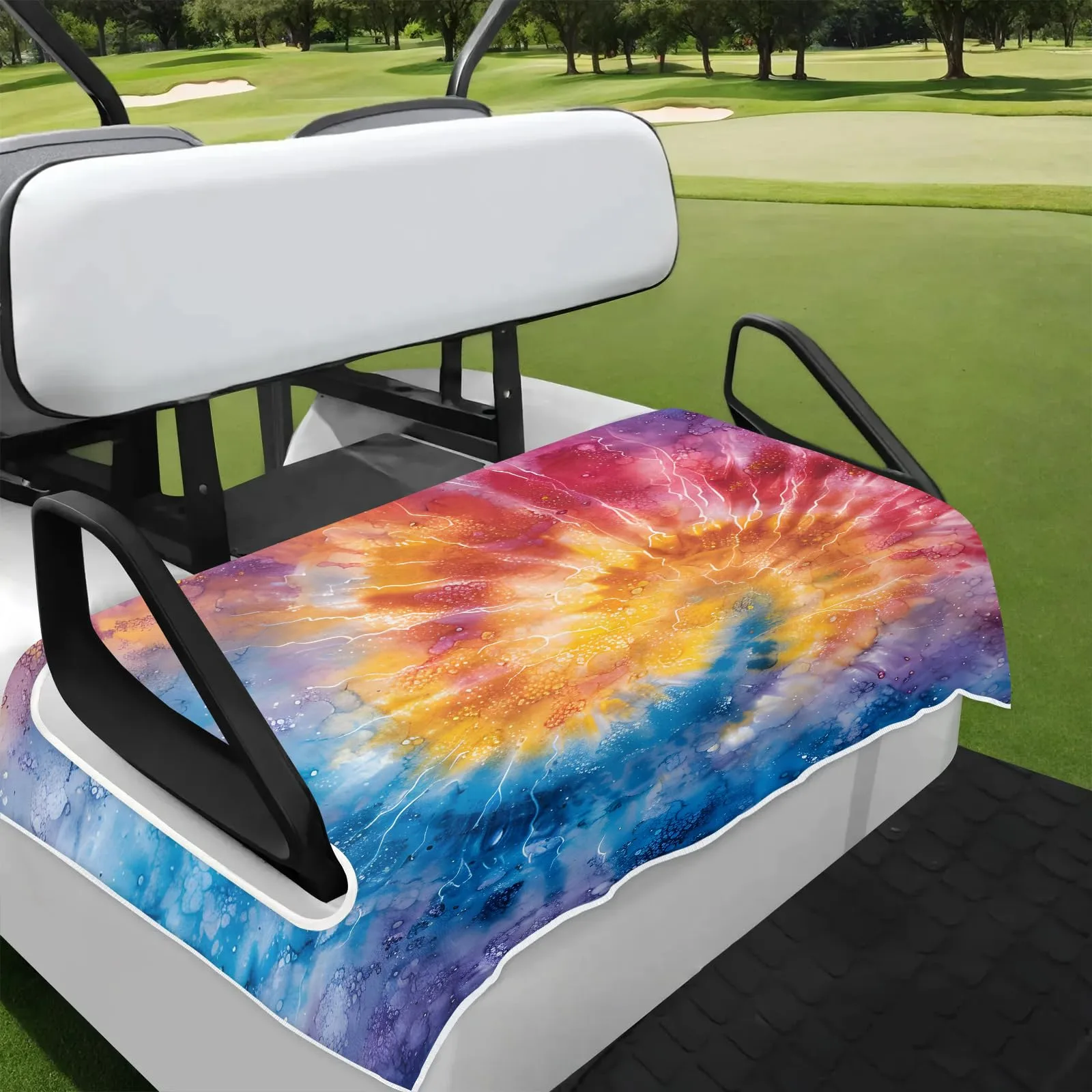Tiveruda Tie-Dye Golf Cart Seat Cover, 51 x 31 in