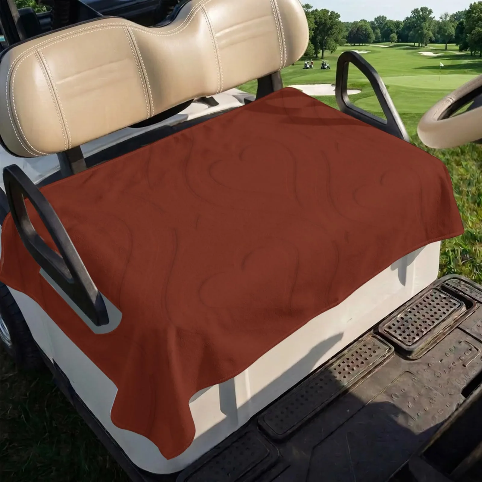 Lanata Red Golf Cart Seat Cover Towel, 51 x 31 Inches image 2