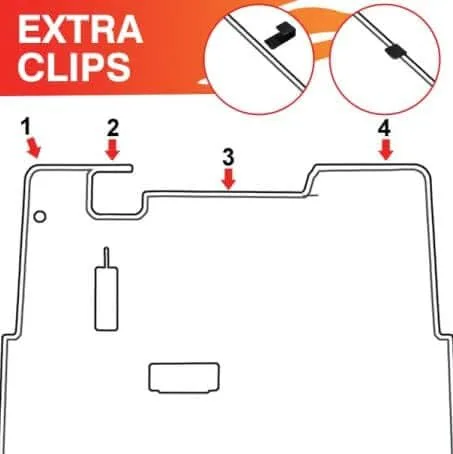 Cartalia Golf Cart Floor Mat Clips, 4-Piece Kit image 3