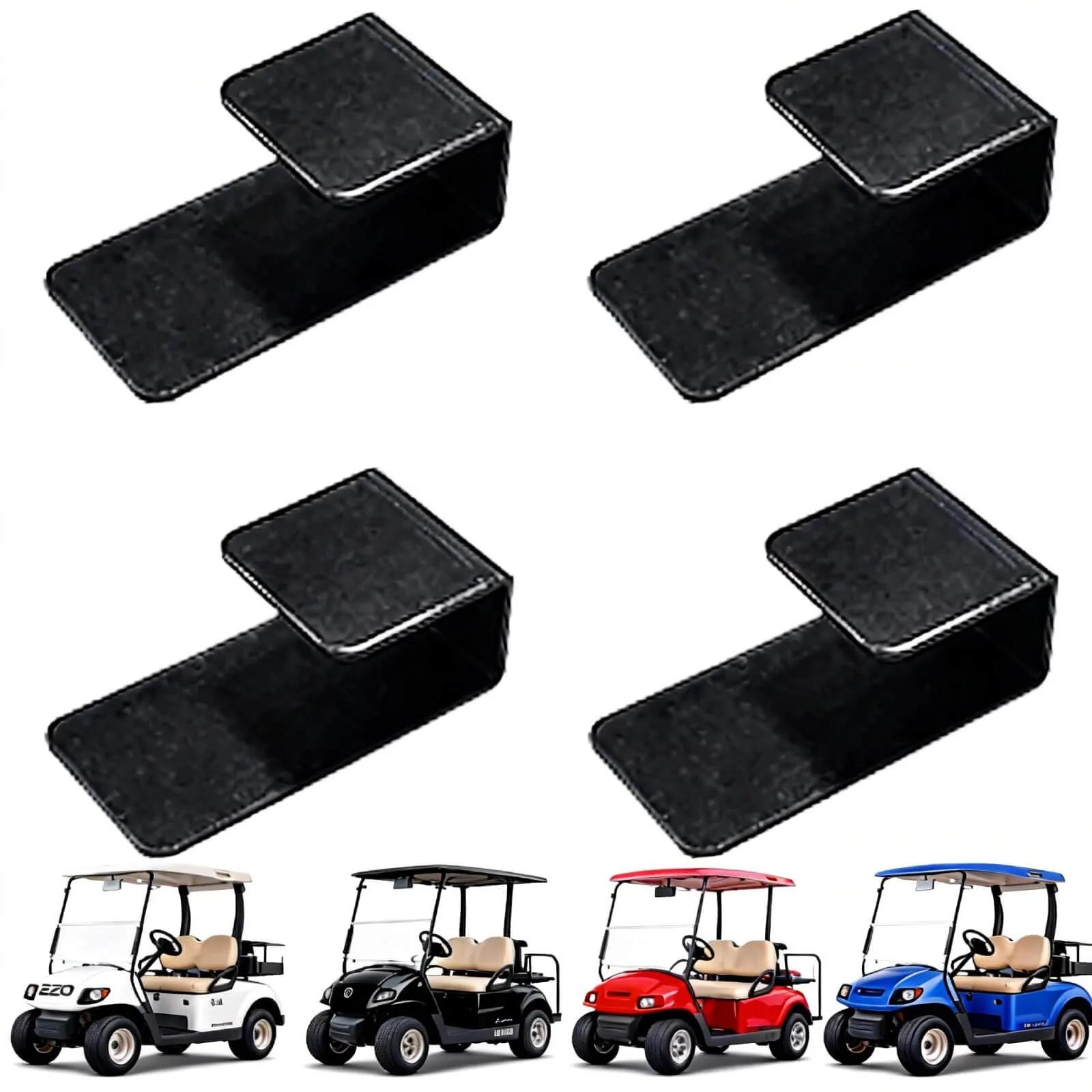 Cartalia Golf Cart Floor Mat Clips, 4-Piece Kit
