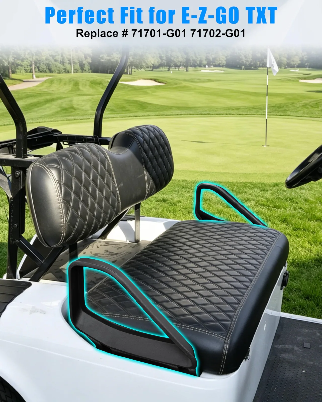 LDETXY Armrests for E-Z-GO TXT Golf Carts 1994-Up image 2