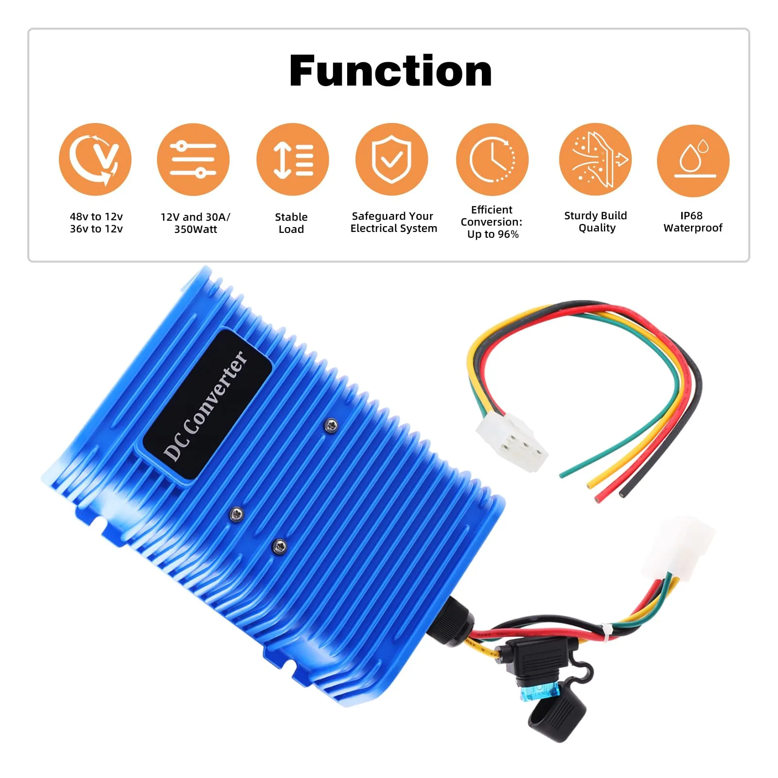 AIPSET AP0011 Golf Cart Voltage Reducer, 36V/48V to 12V image 3