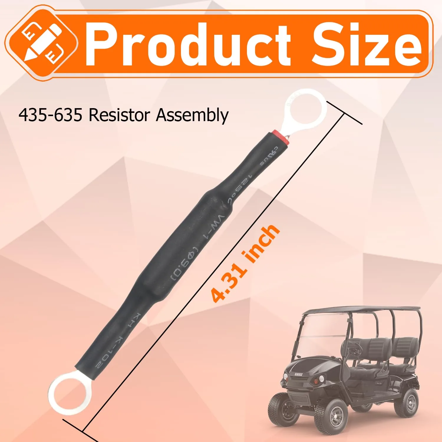 POERTYUI 435-635 Resistor Assembly for Golf Cart Solenoids image 2