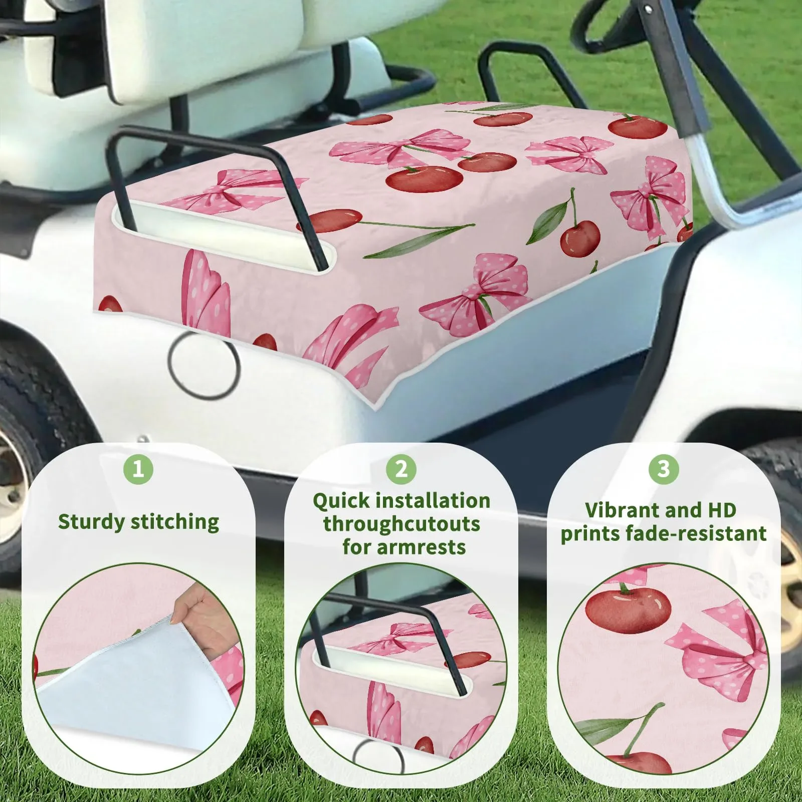 Tiveruda Golf Cart Seat Cover for Double Seats, 51 x 31 in image 3