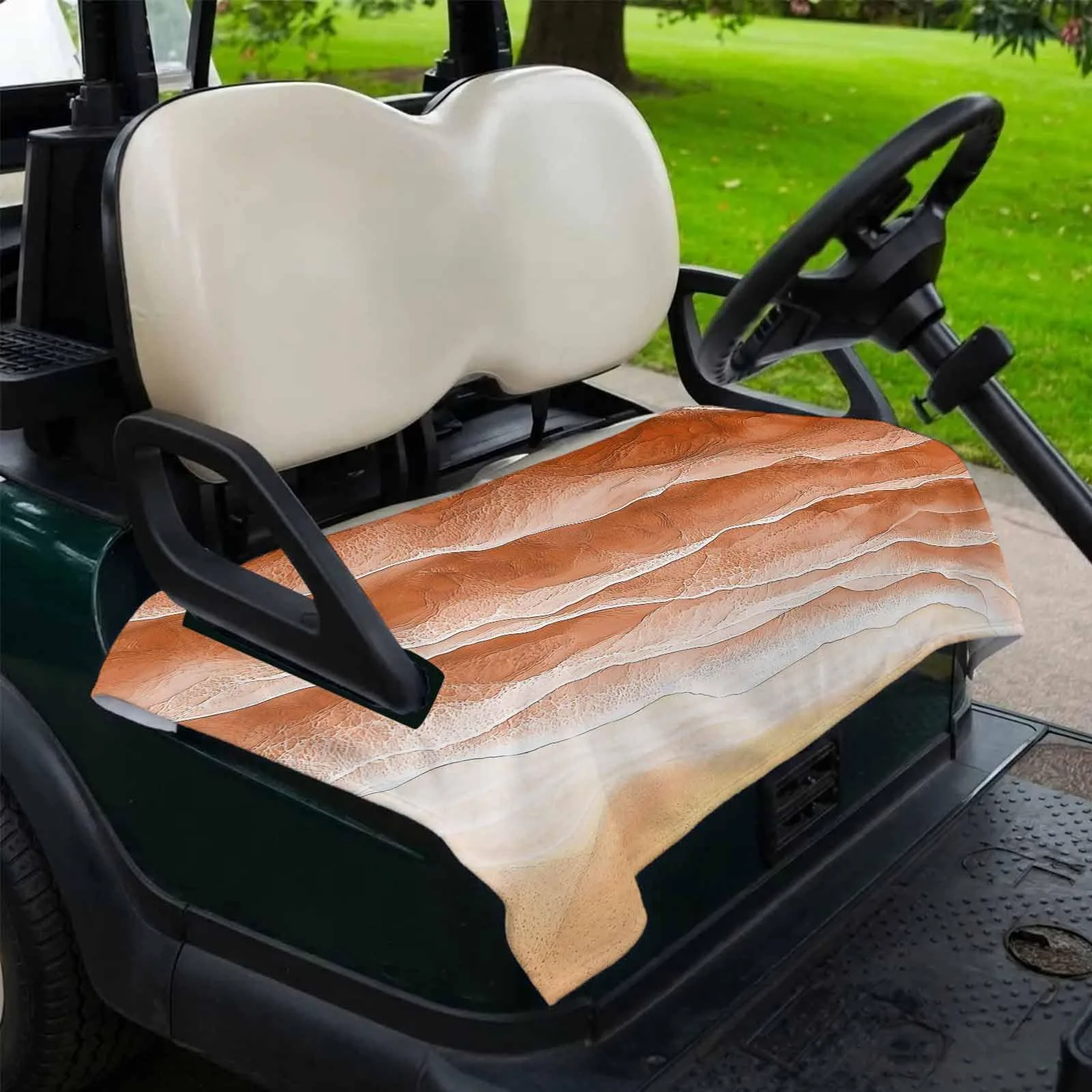 DecorLovee Burnt Orange Golf Cart Seat Cover 51 x 31 image 2