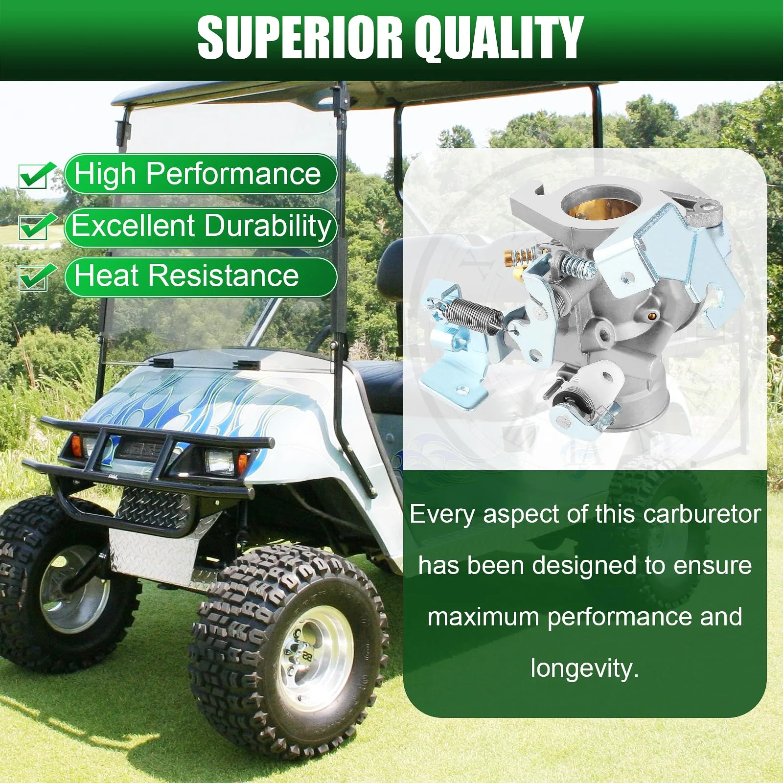 QAZAKY Carburetor Kit for Yamaha G2-G14 Golf Carts image 4