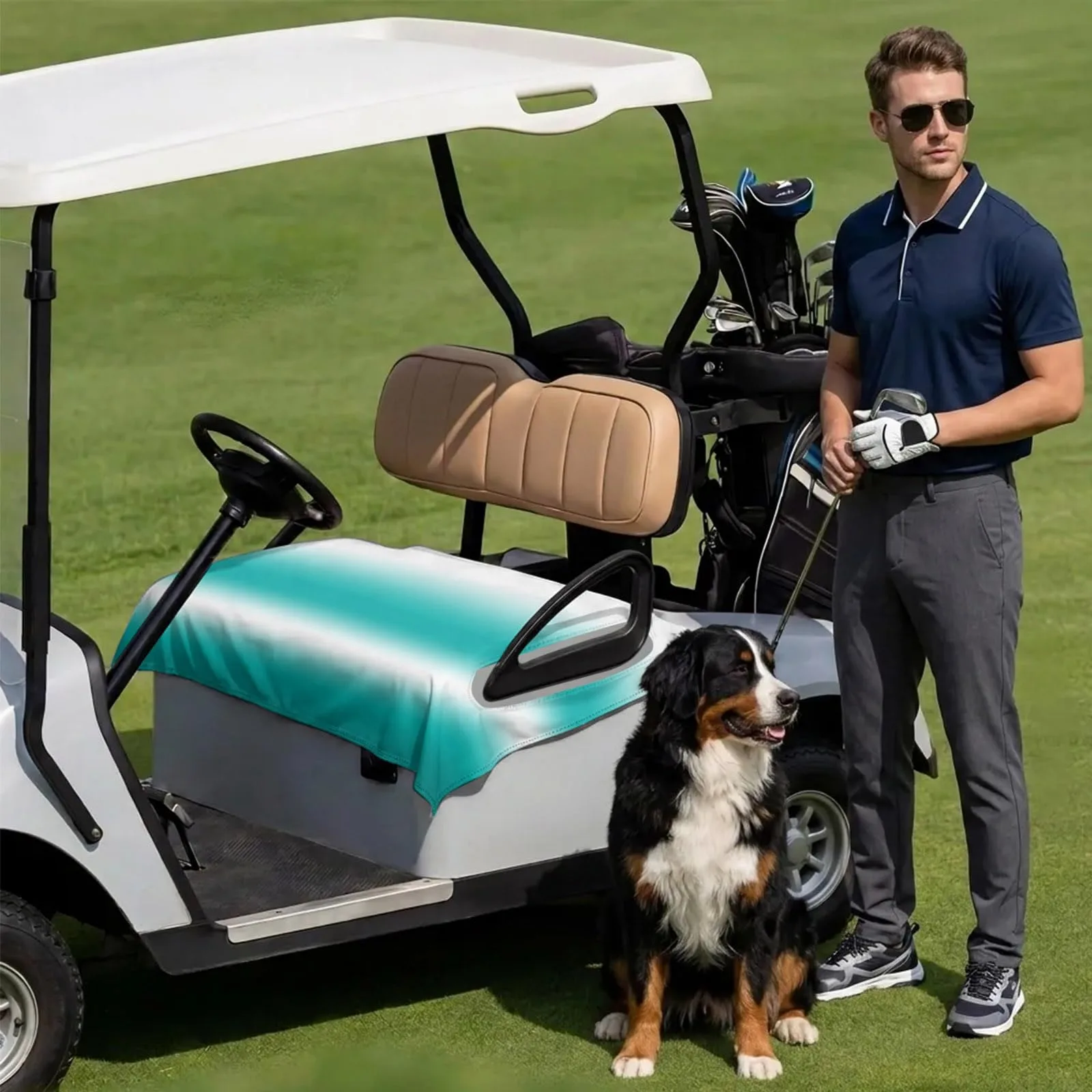 DecorLovee Golf Cart Seat Cover for 2-Seater Carts image 3