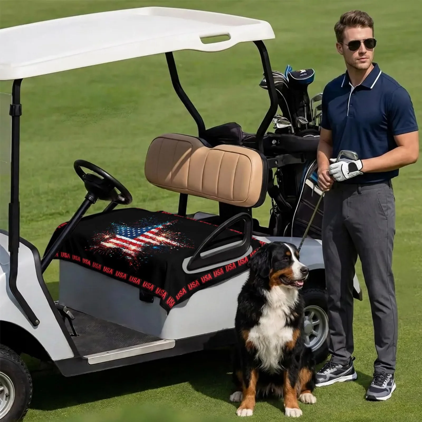 DecorLovee Golf Cart Seat Cover, 51 x 31 Inch image 3