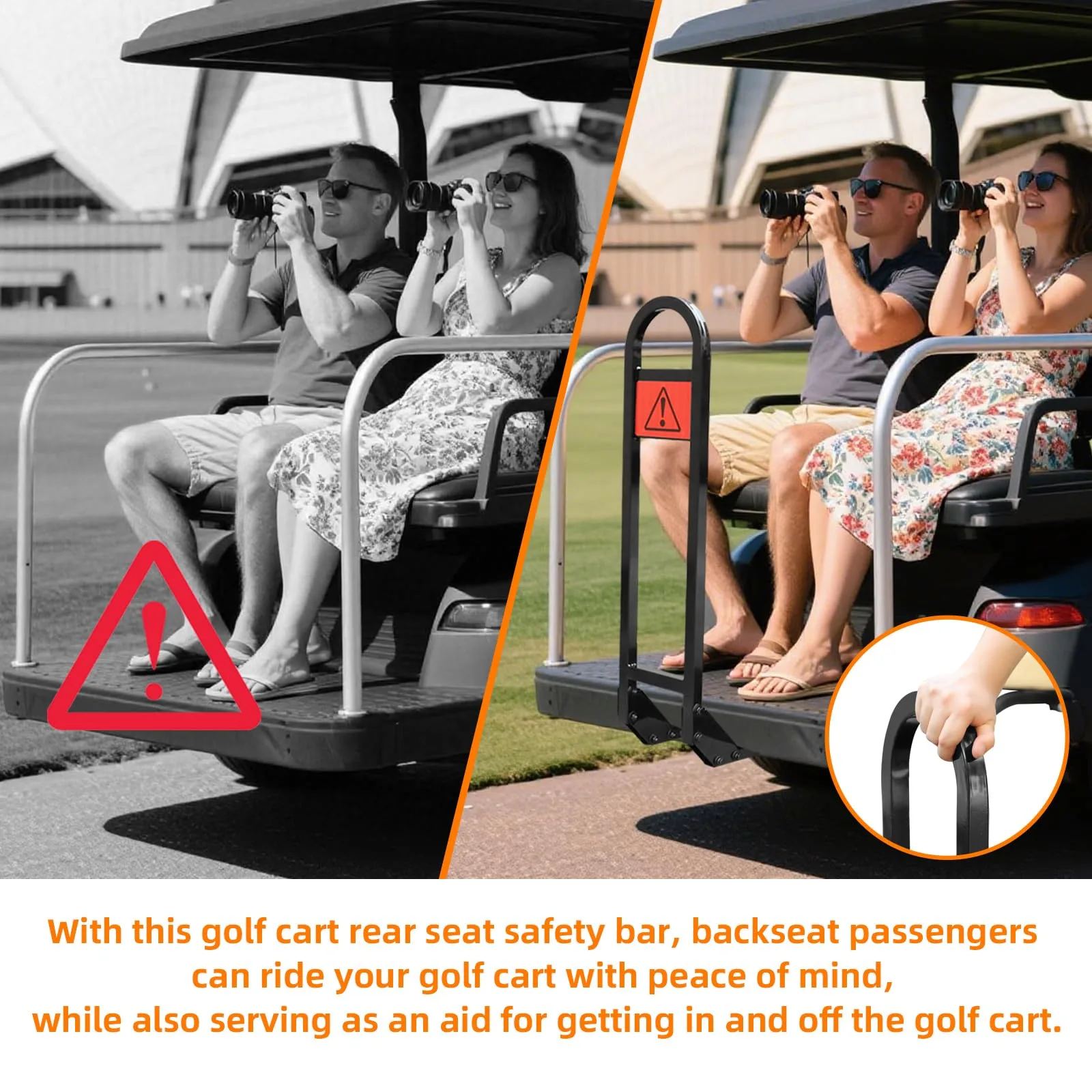 AIPSET AP0071 Golf Cart Rear Seat Grab Bar image 3