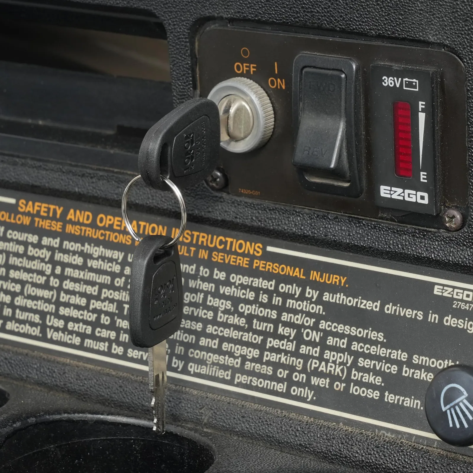10L0L Ignition Switch for E-Z-GO TXT and Marathon Carts image 3