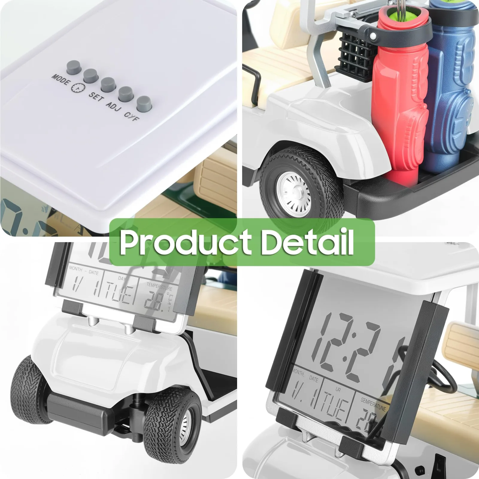 10L0L Golf Cart Model Alarm Clock with LCD Display image 3