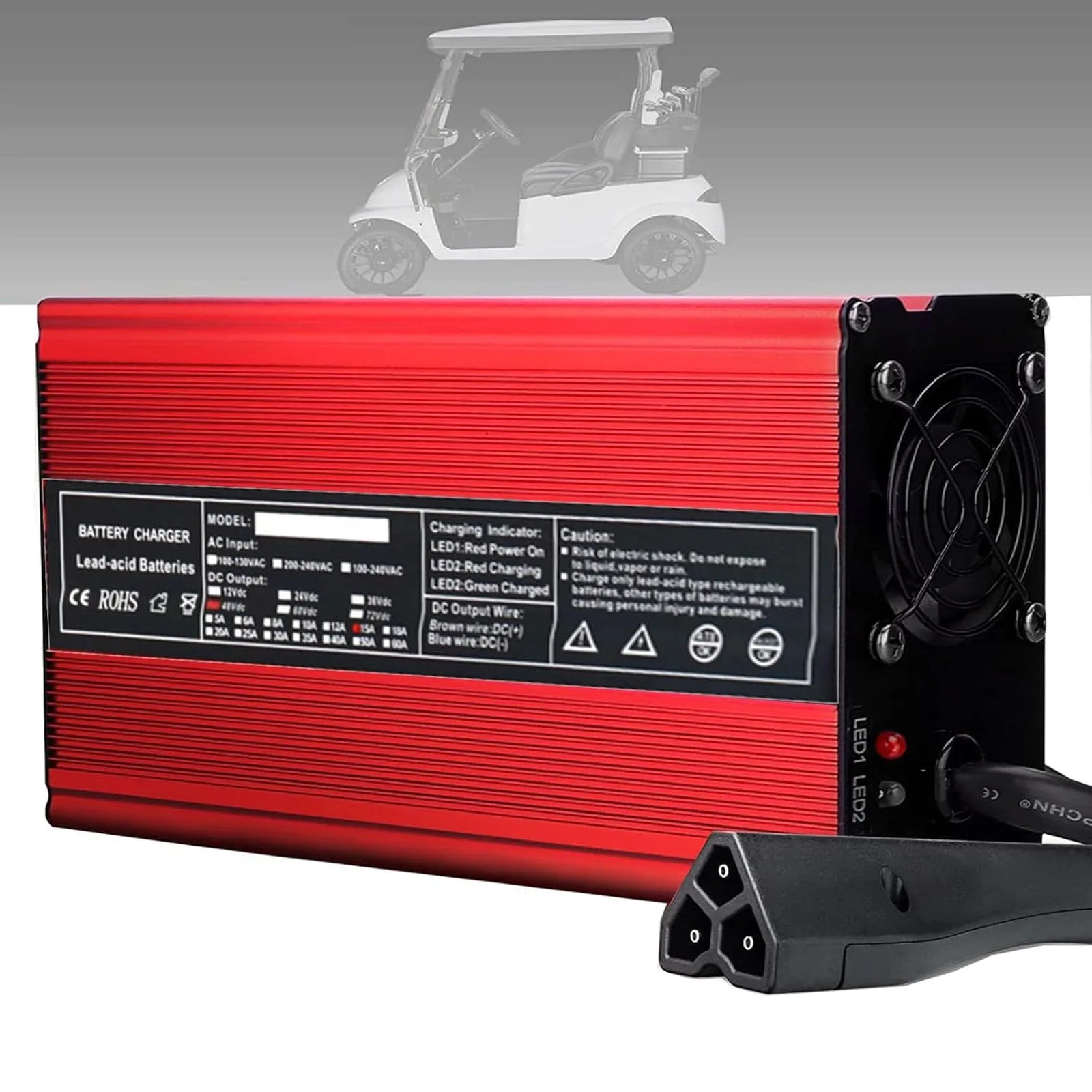 WJIANY 48V 15A Golf Cart Battery Charger