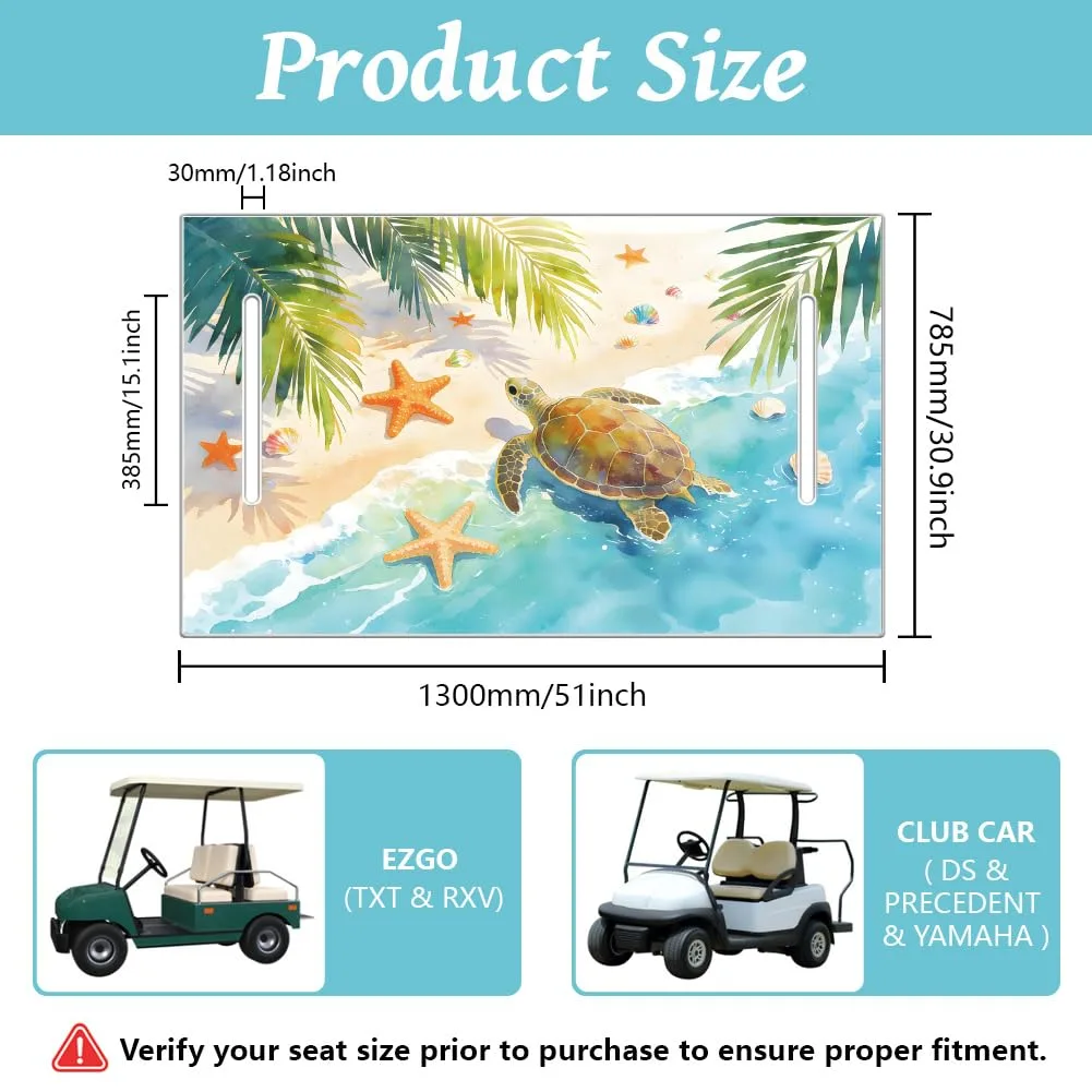 Peacoblue Sea Turtle Golf Cart Seat Cover – 2-Seat image 2