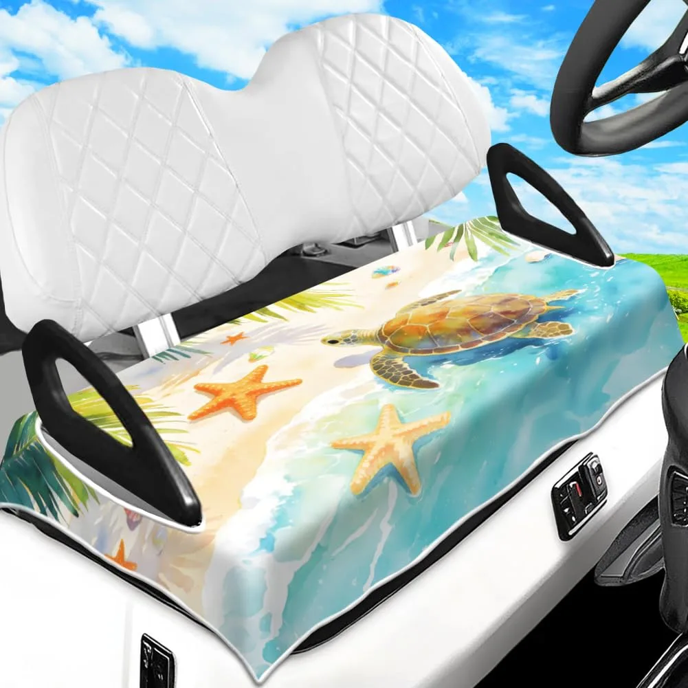 Peacoblue Sea Turtle Golf Cart Seat Cover – 2-Seat
