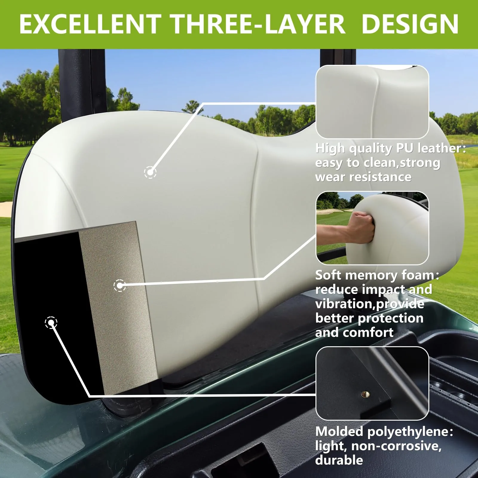 HEOHOU Yamaha G29/Drive Front Seat Back Cushion image 3