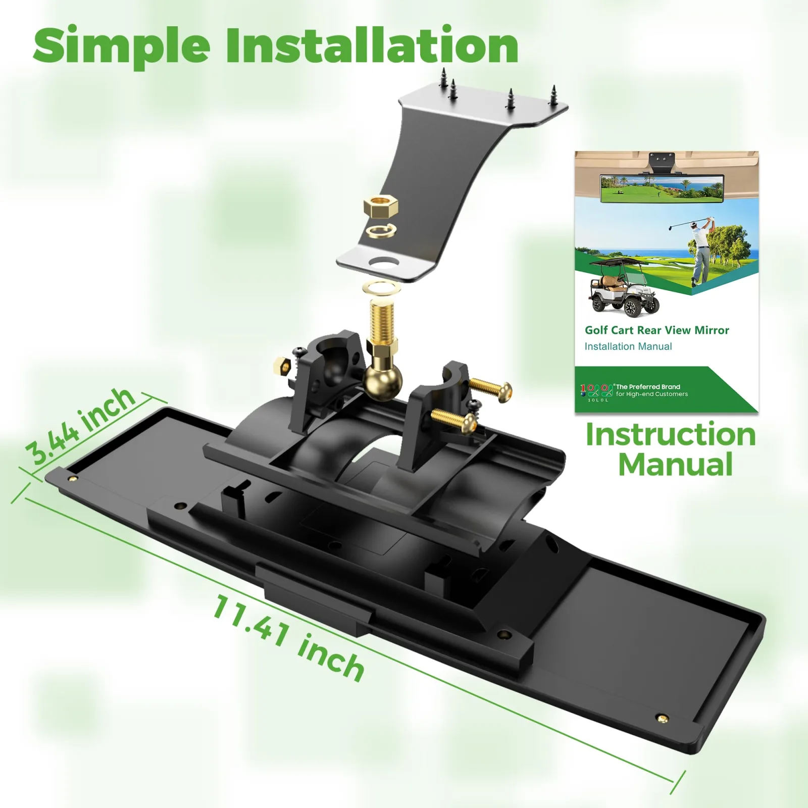 10L0L Golf Cart Rear View Mirror A03-YDKJ 004-B09 image 3