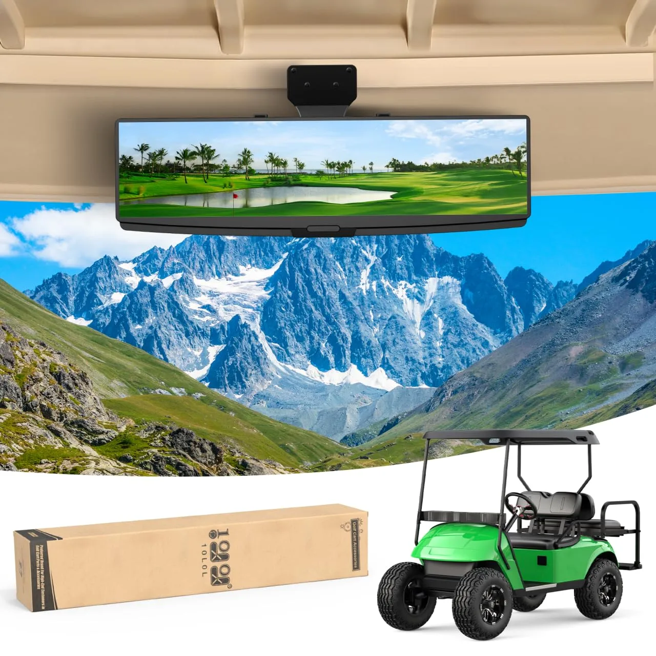 10L0L Golf Cart Rear View Mirror A03-YDKJ 004-B09