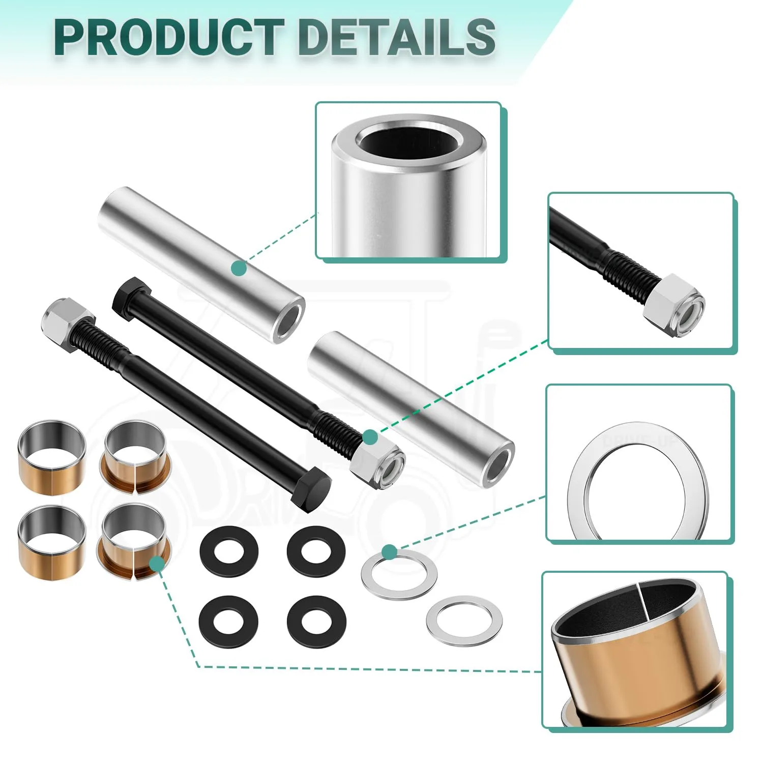 DRIVE UP DU00030 E-Z-GO TXT/PDS Spindle Bushing Kit image 3