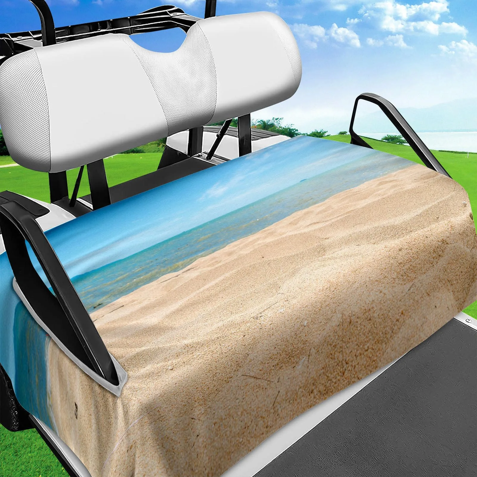 Psdndeww Polyester Golf Cart Seat Cover — 50.98 x 31 in (Color G) image 3