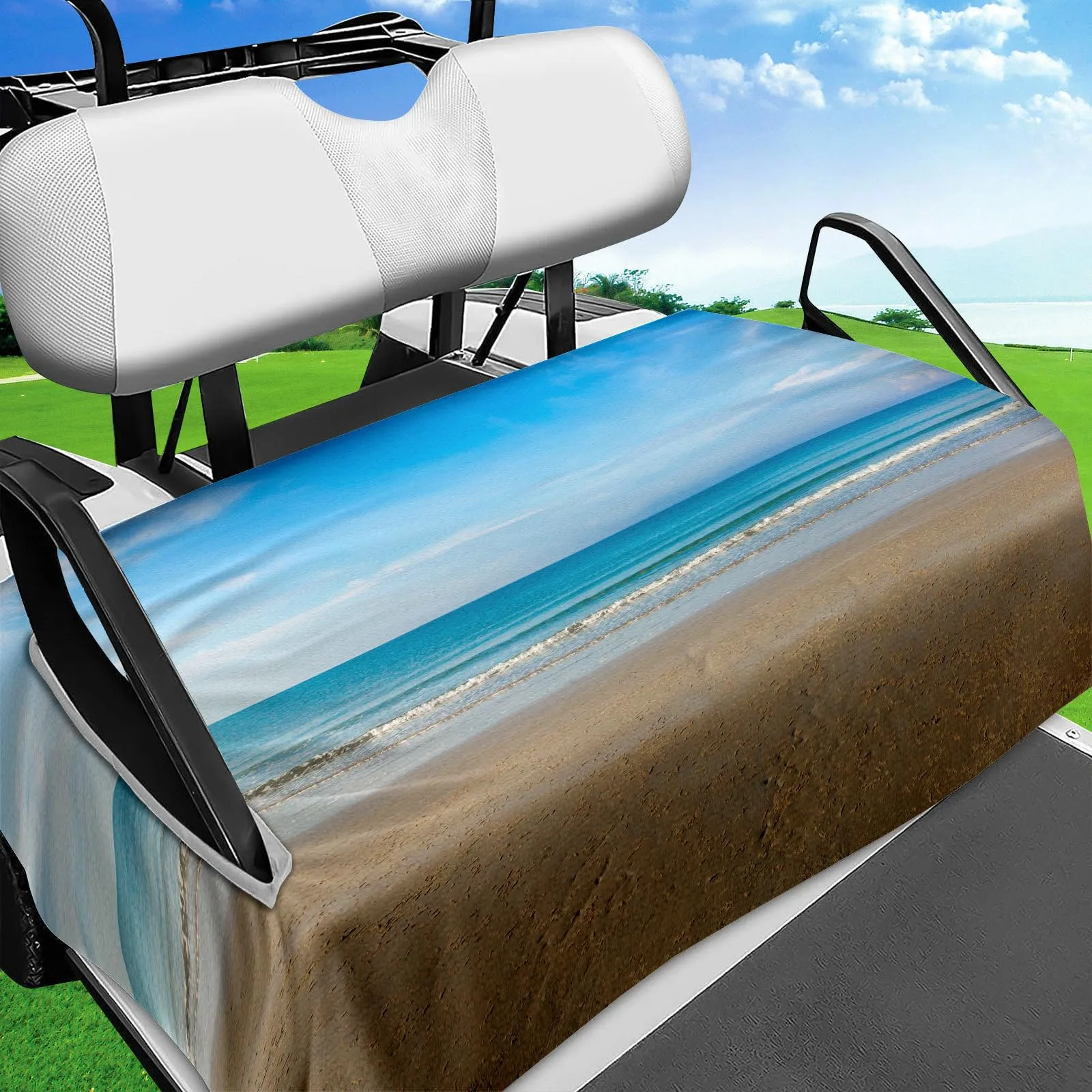 Psdndeww Polyester Golf Cart Seat Cover — 50.98 x 31 in (Color G) image 4