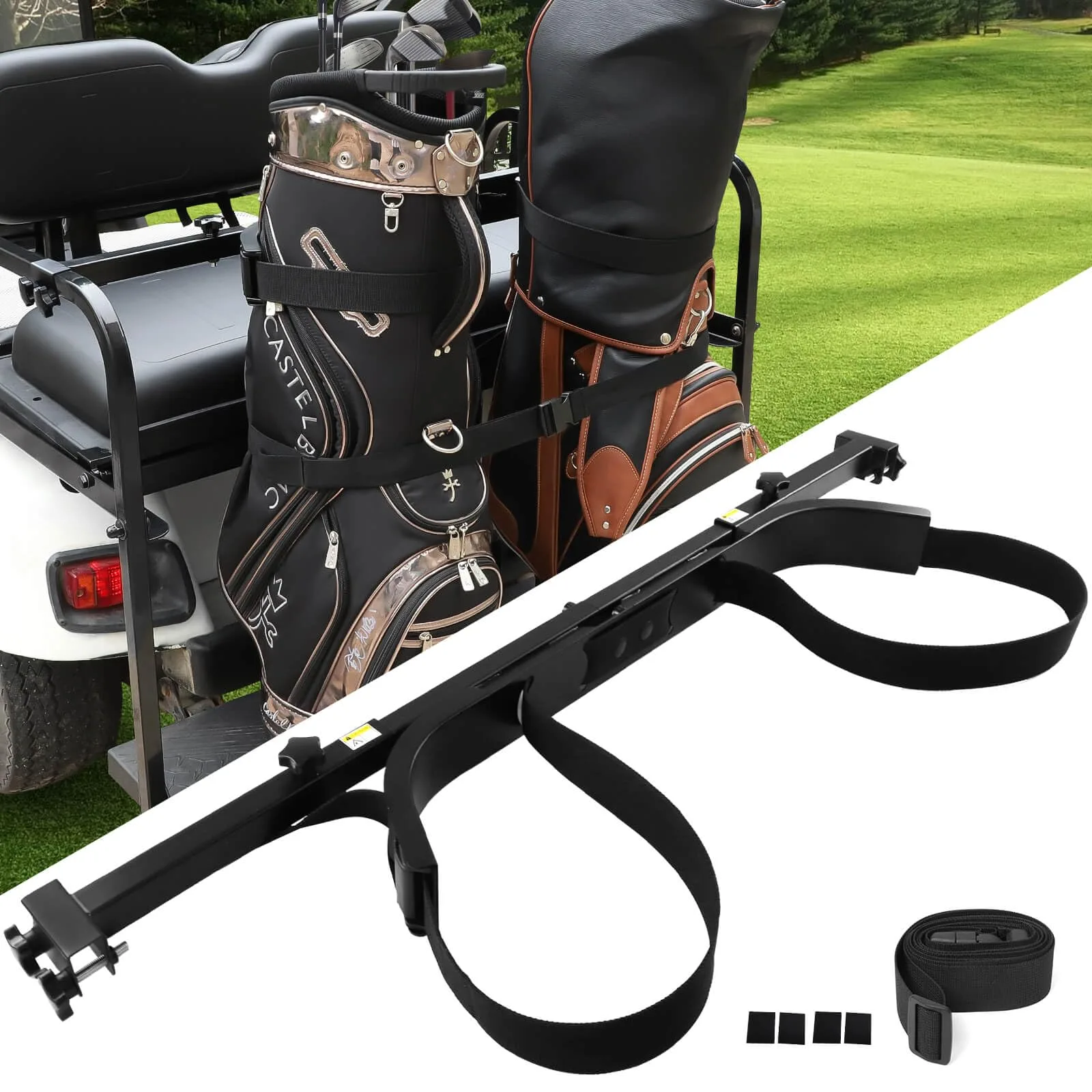 LEAPGOMAX No-Drill Golf Cart Rear Seat Bag Holder