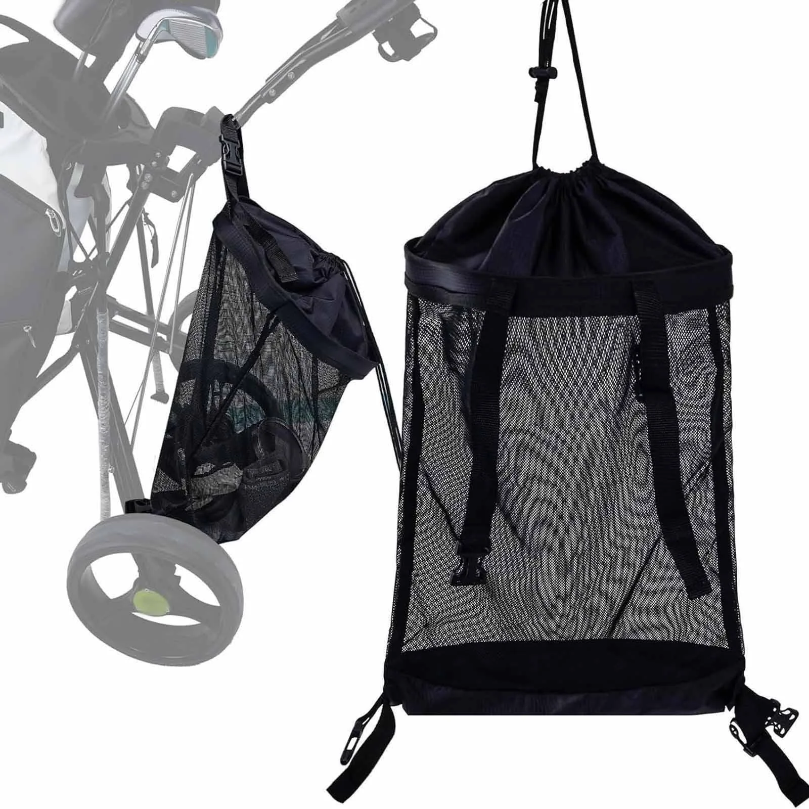 Generic Golf Push Cart Storage Bag with Mesh Organizer image 3