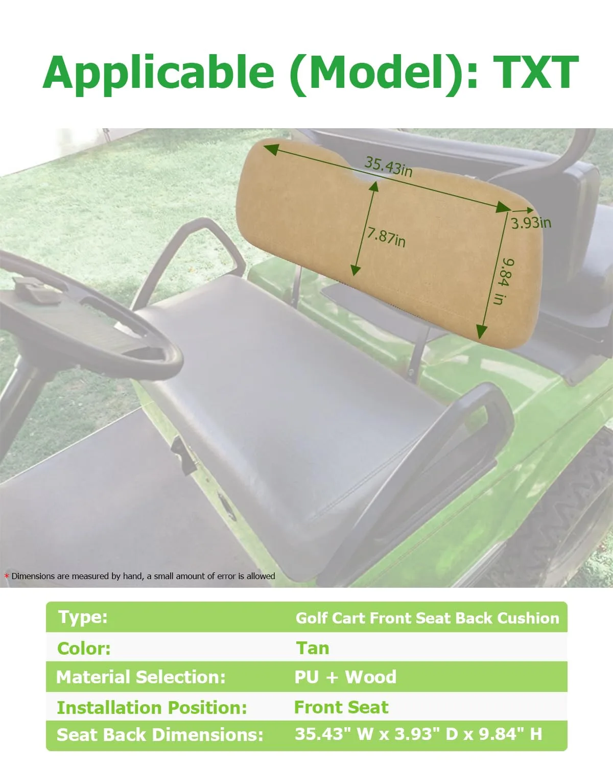 ILVGOLF Front Seat Backrest for E-Z-G-O TXT 1994+ image 2