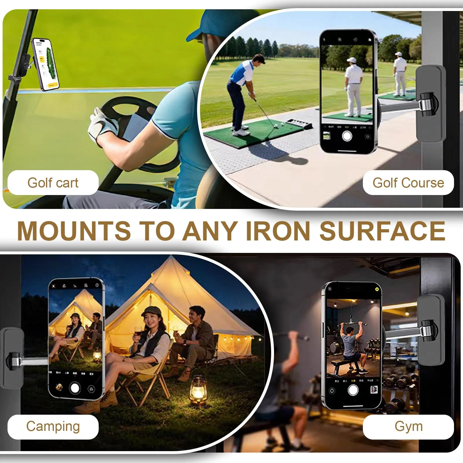 Sufdari Golf ZJ Magnetic Golf Cart Phone Holder image 3