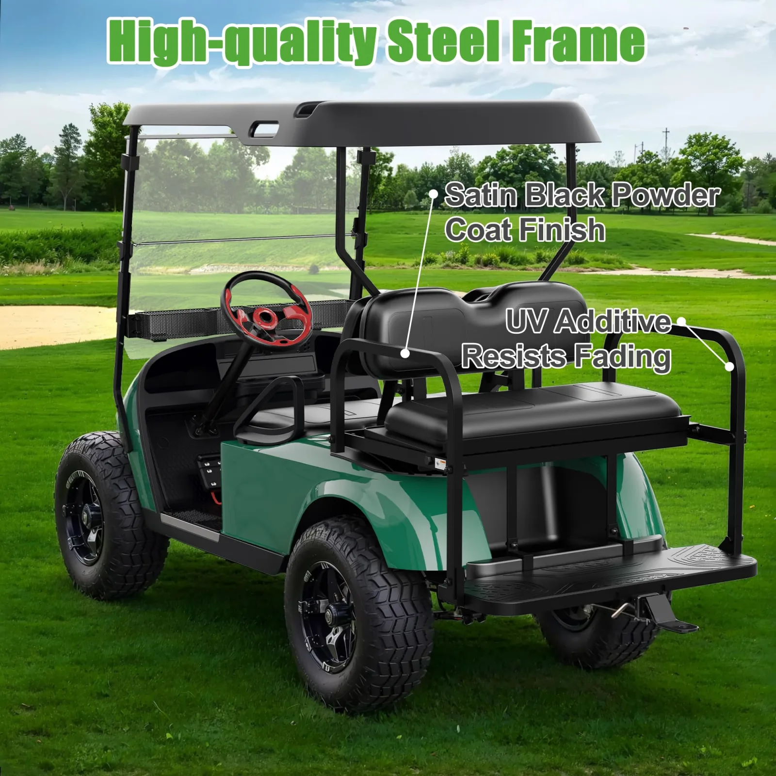 10L0L Rear Flip Seat Kit for E-Z-G-O TXT Golf Carts image 4