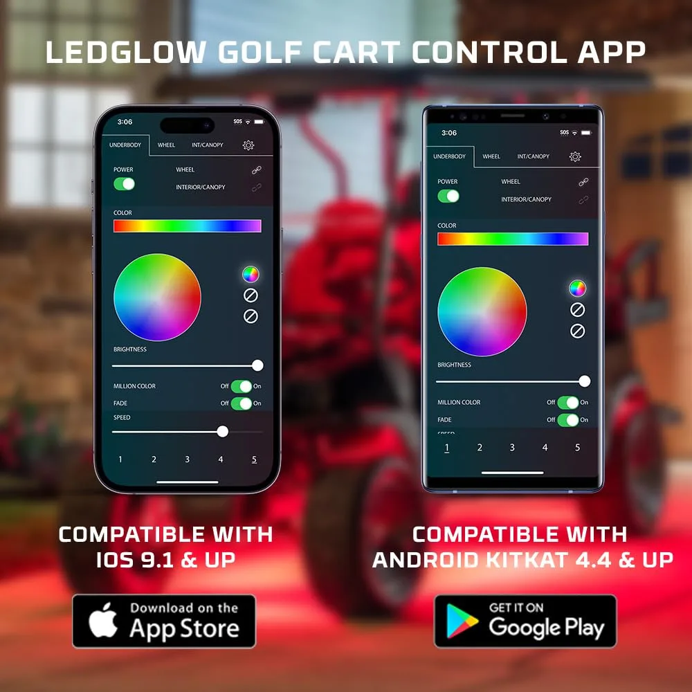 LEDGlow Bluetooth LED Golf Cart Underglow Kit LU-GC-MBT12 image 4