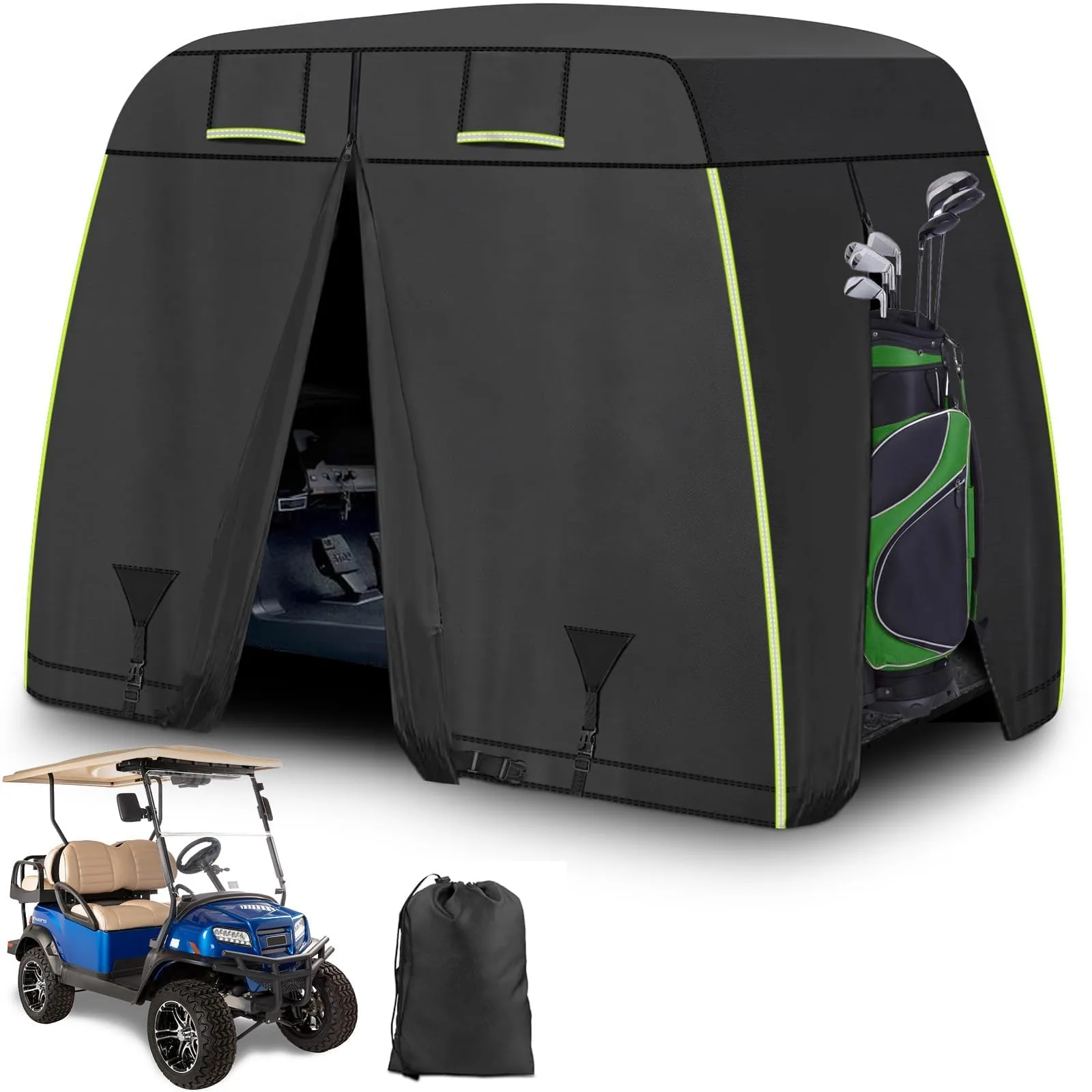 LEAPGOMAX 600D Golf Cart Cover for EZGO, Club Car & Yamaha