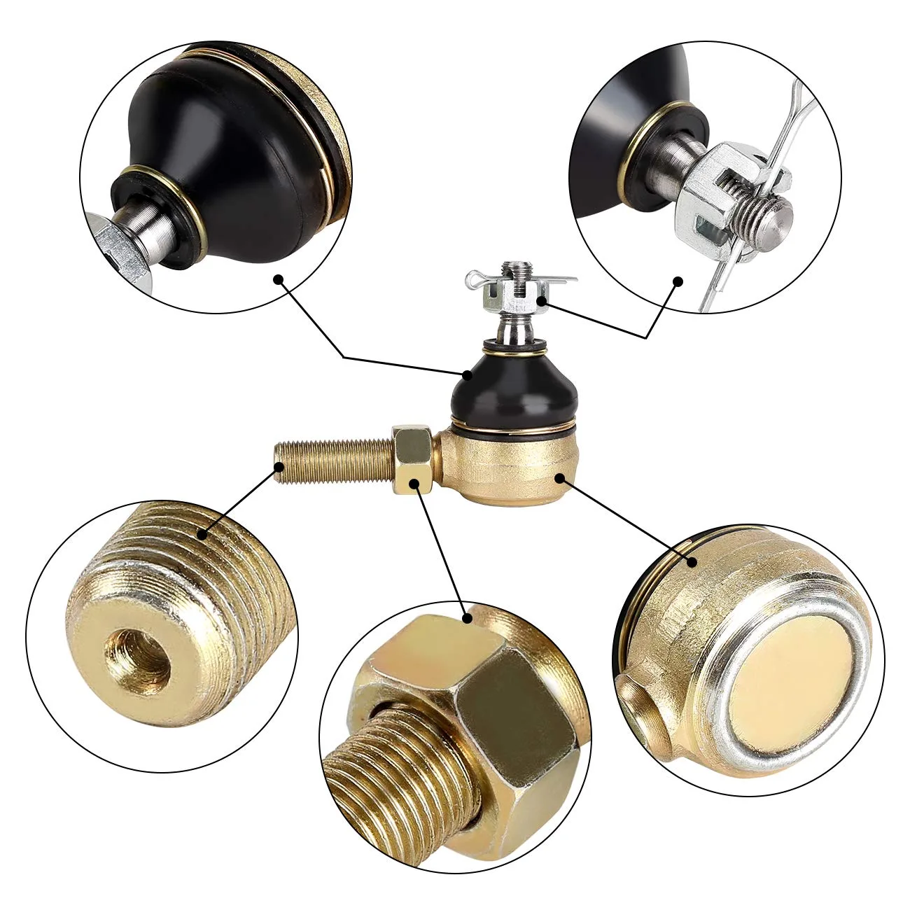 10L0L Tie Rod End Ball Joint Kit for Club Car DS image 4